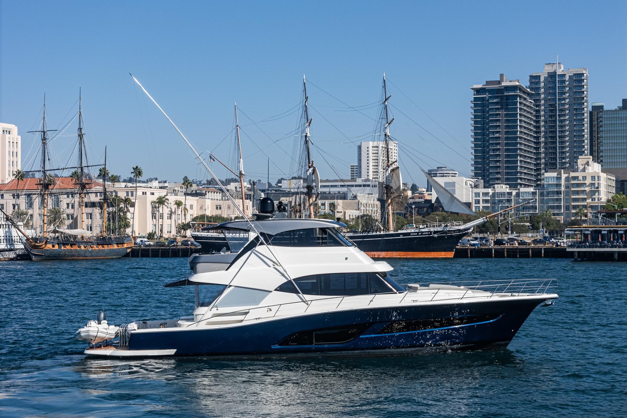 2023 Riviera 64 Sports Motor Yacht #TBJRP64031LLC inventory image at Sun Country Marine Group, San Diego Harbor Island