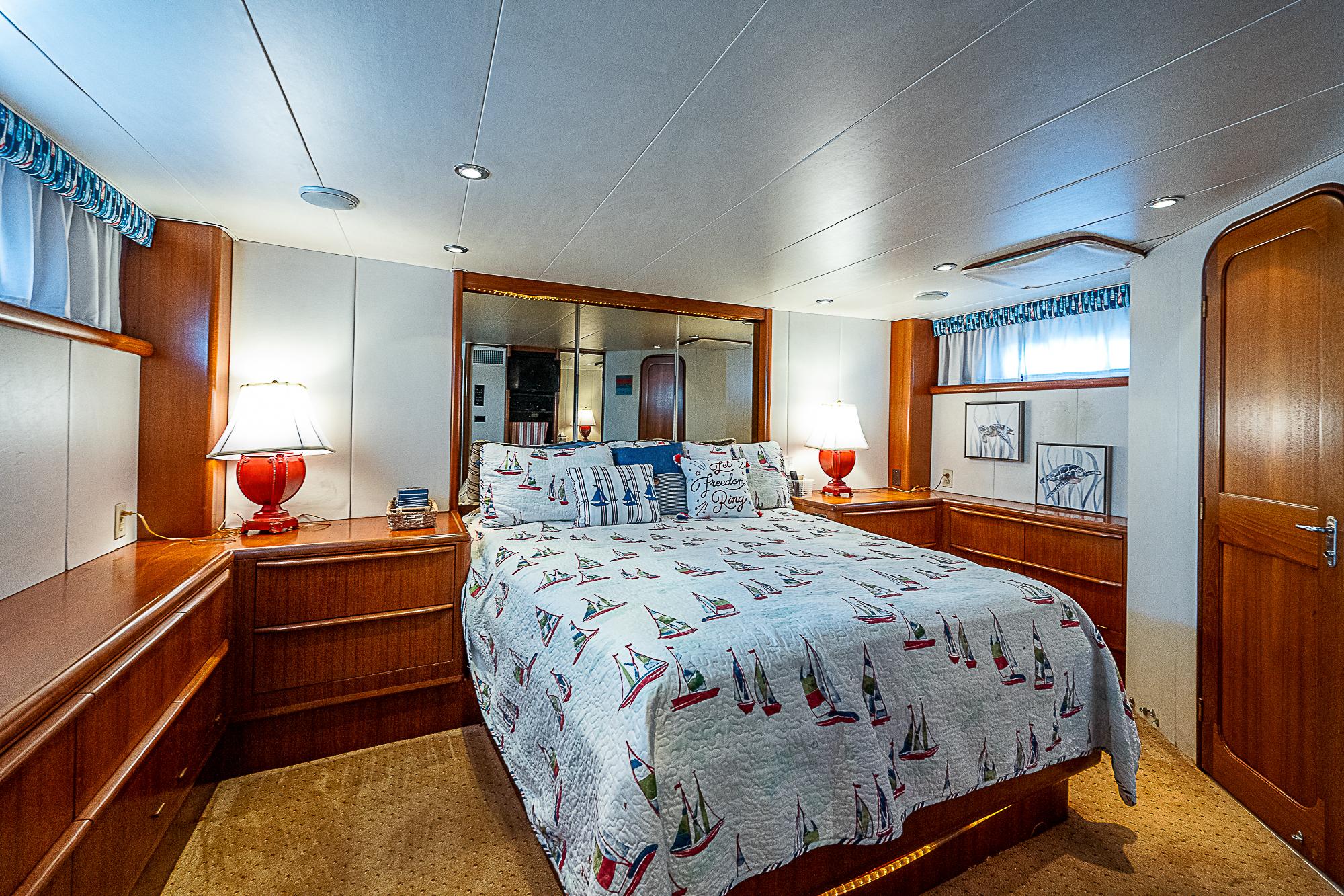Viking 50 Cockpit Motor Yacht Freedom-Master Stateroom, Walkaround Queen Berth, Drawer Storage