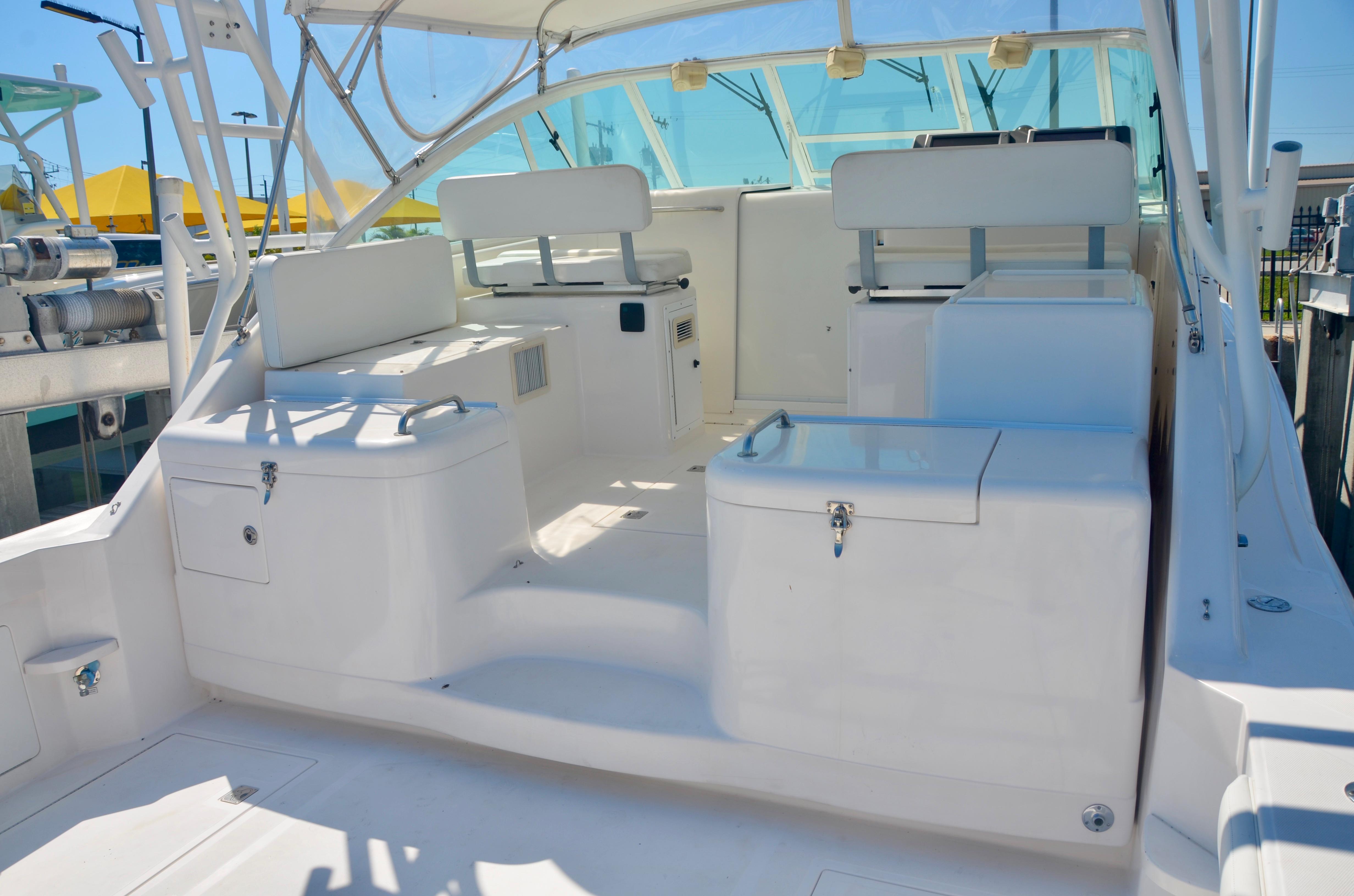 Cabo 35 Express - Cockpit and Steps to Helm Deck