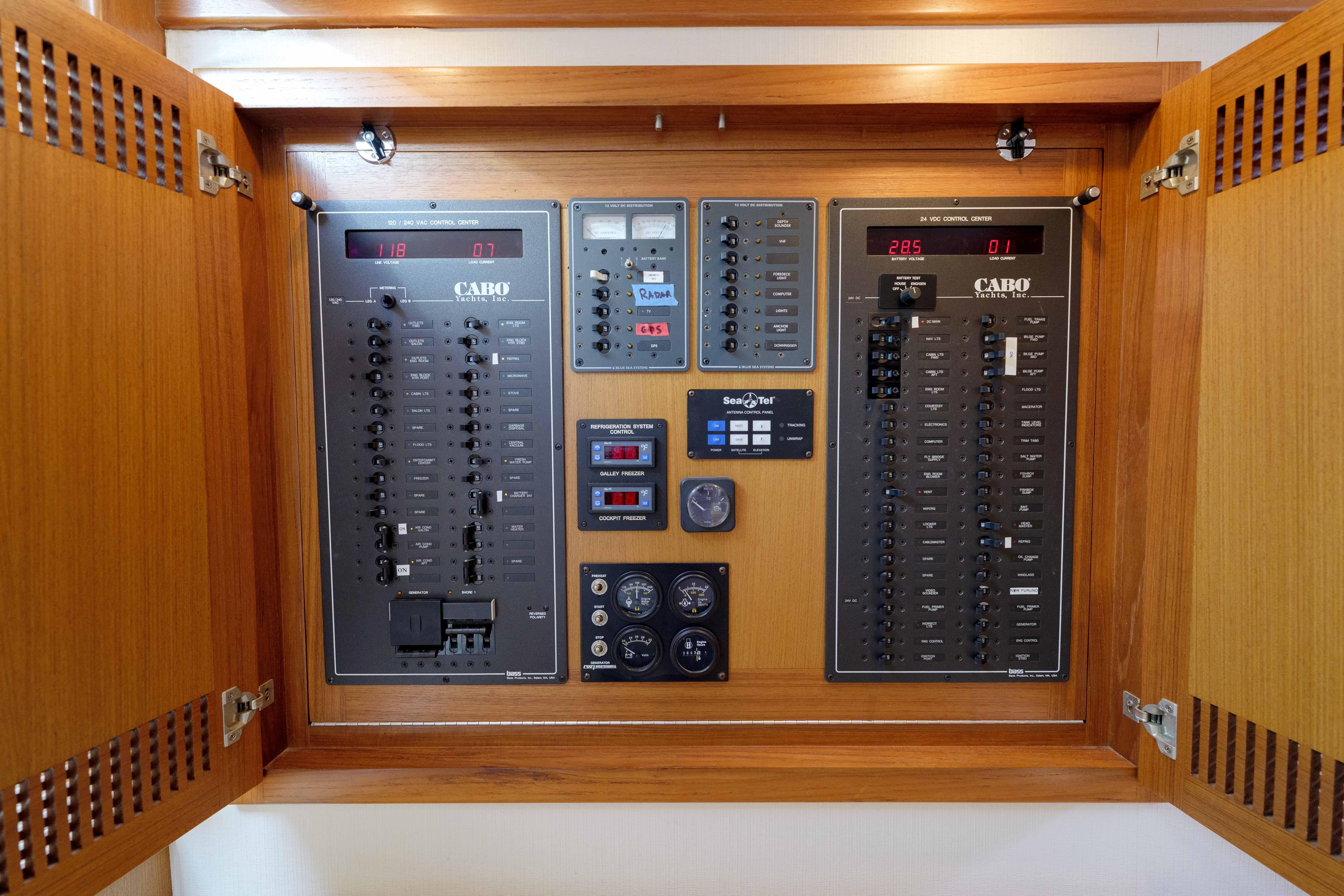 Cabo 45 Warmblood - Interior Electrical Panel