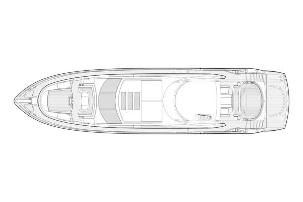 P'ocean Yacht Photos Pics Manufacturer Provided Image: Deck Layout