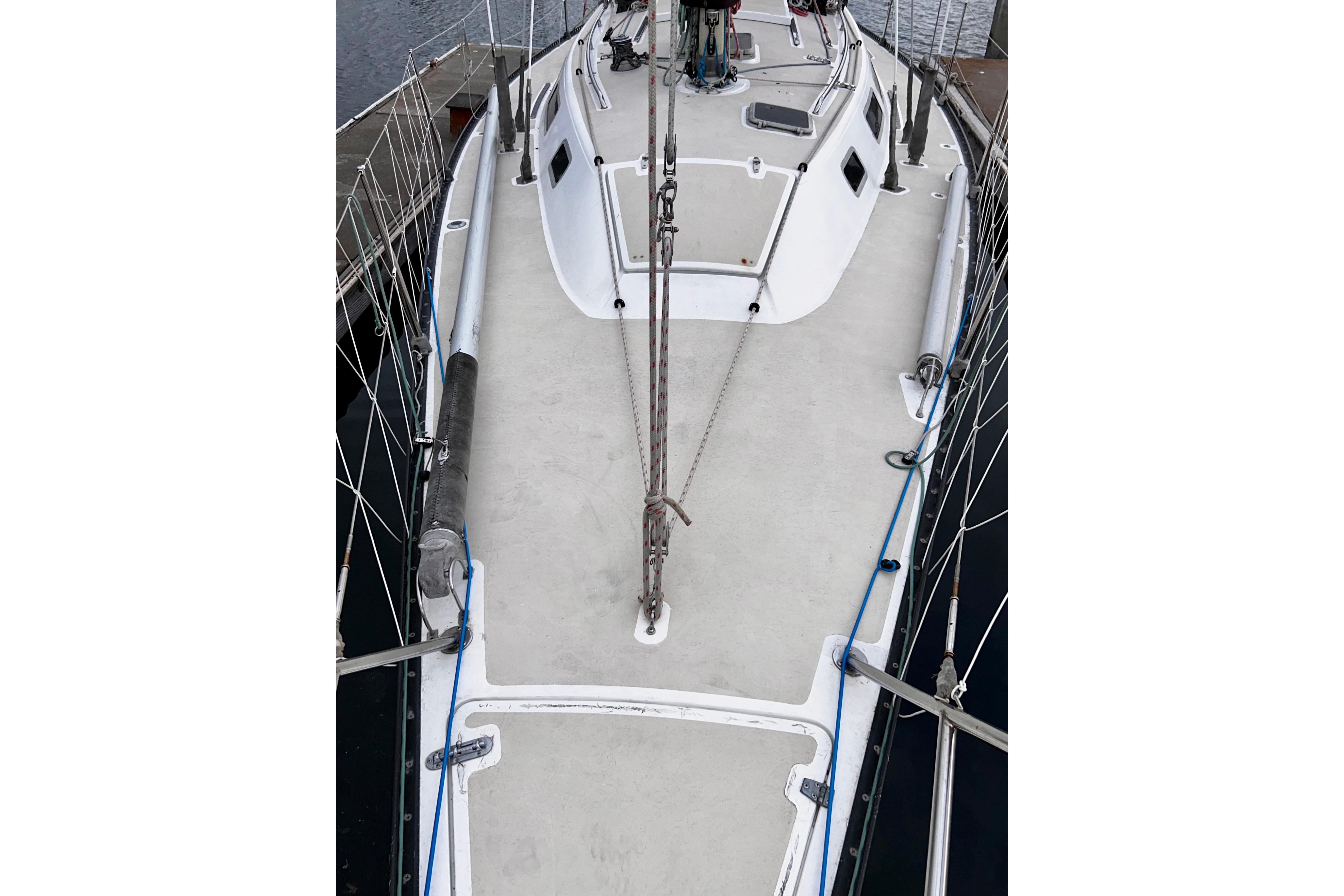 Foredeck with Spinnaker Pole & Reaching Strut.