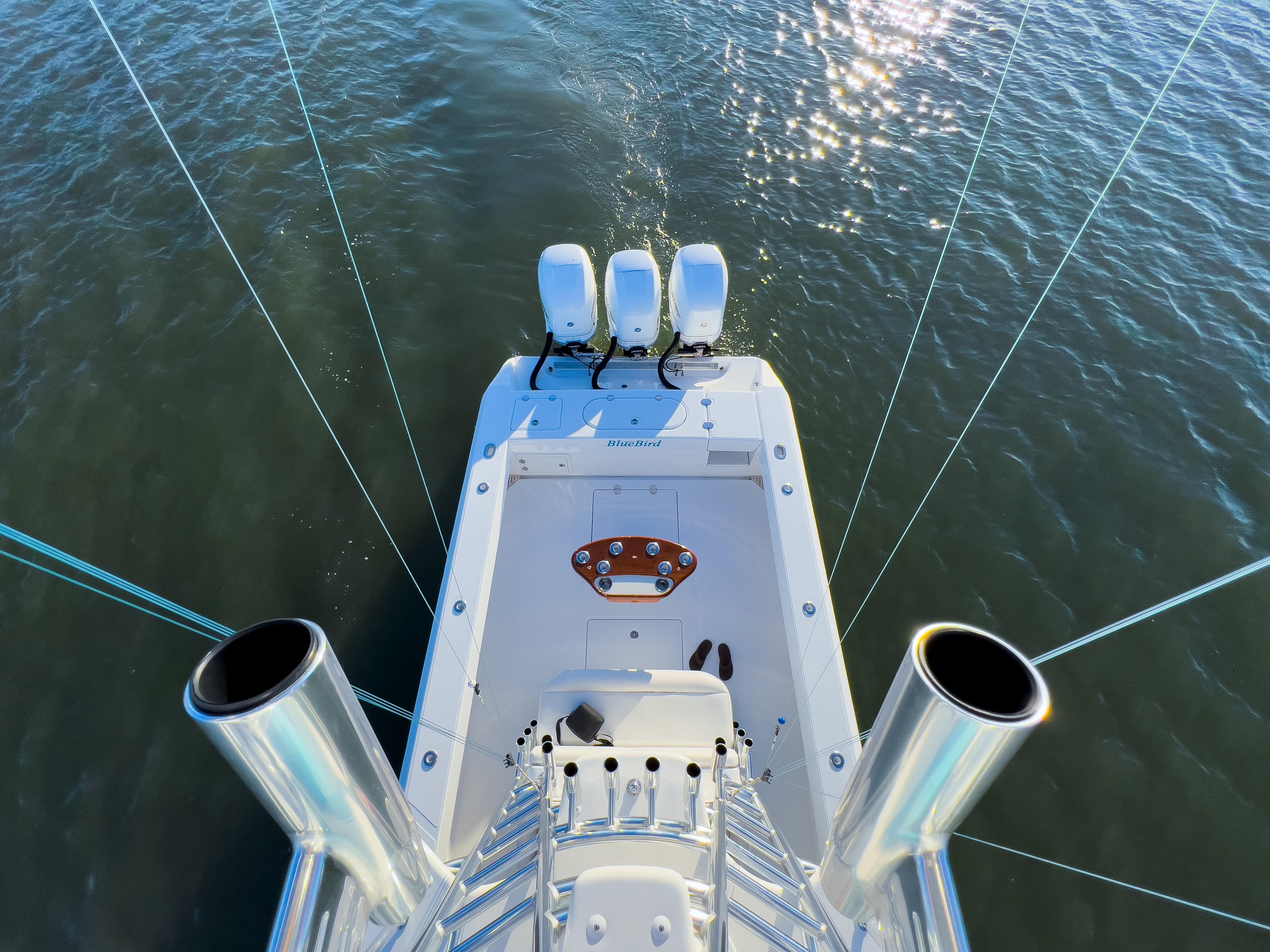 Bahama 41 Blue Bird - Tower Rod Holders