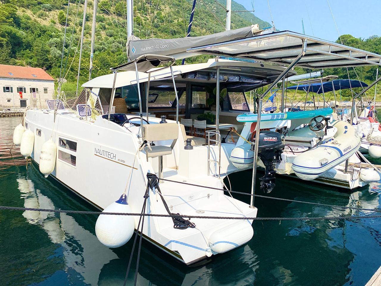 open deck sailing catamaran