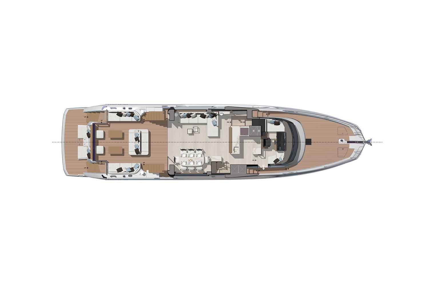 Il Disfrute Yacht Photos Pics Prestige X70 Layout Main Deck