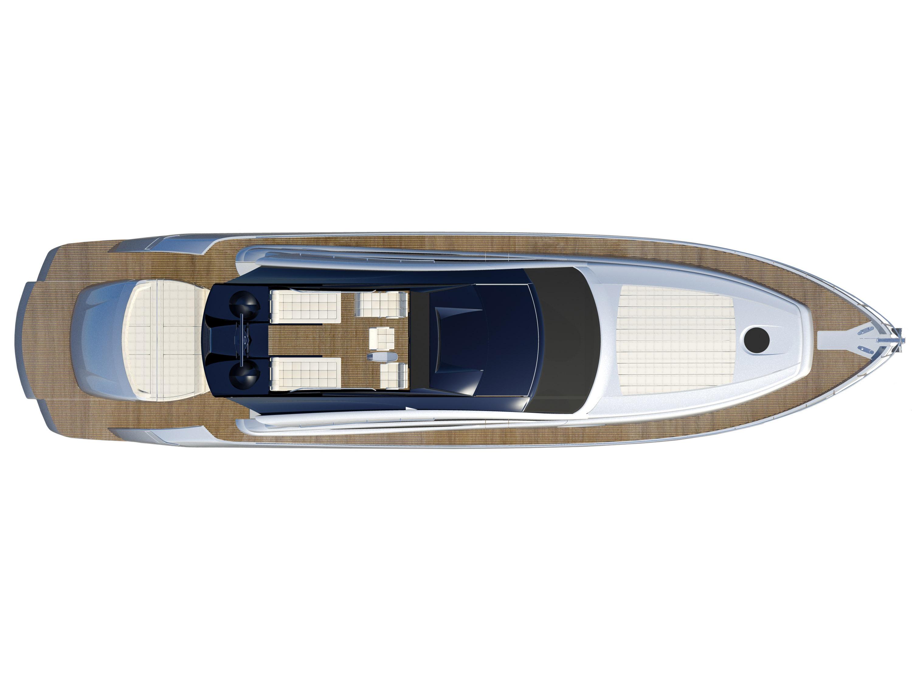 Manufacturer Provided Image: Pershing 74 Flybridge Layout Plan