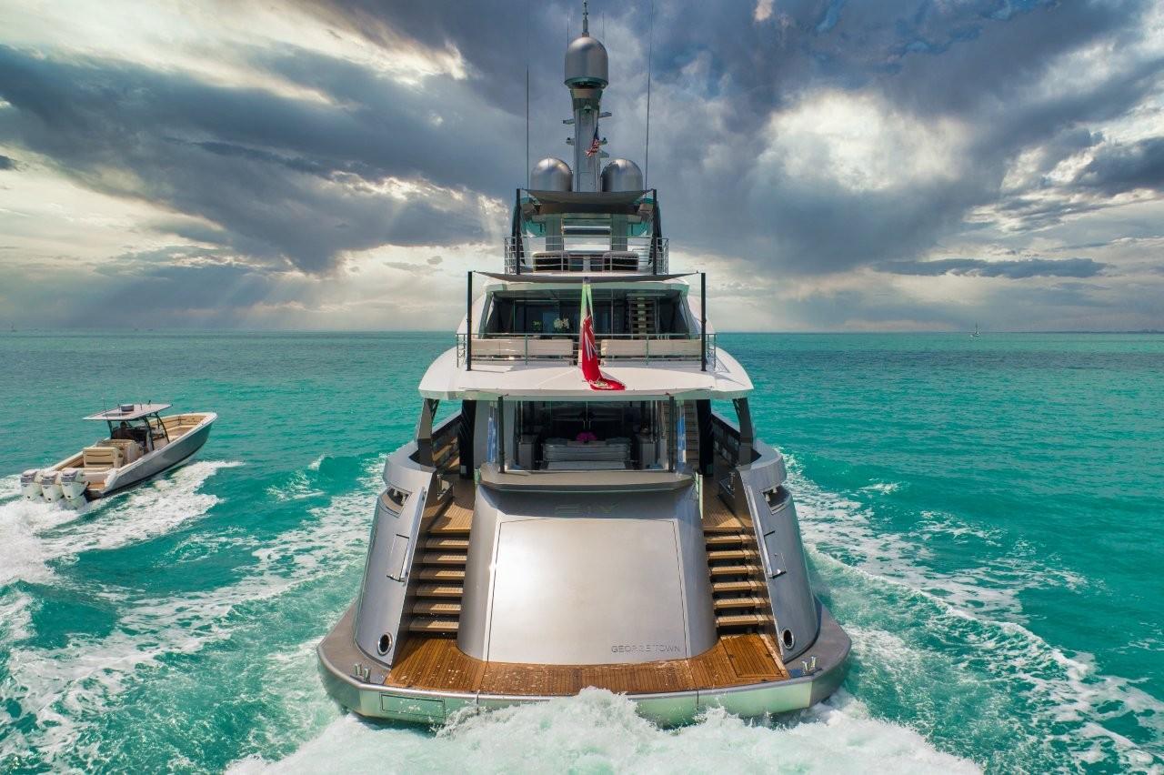 Rossinavi-Custom 2020-EIV FL-US-Luxurious 2020 Rossinavi Custom yacht cruising in turquoise waters under dramatic skies.-9772003 | Thumbnail