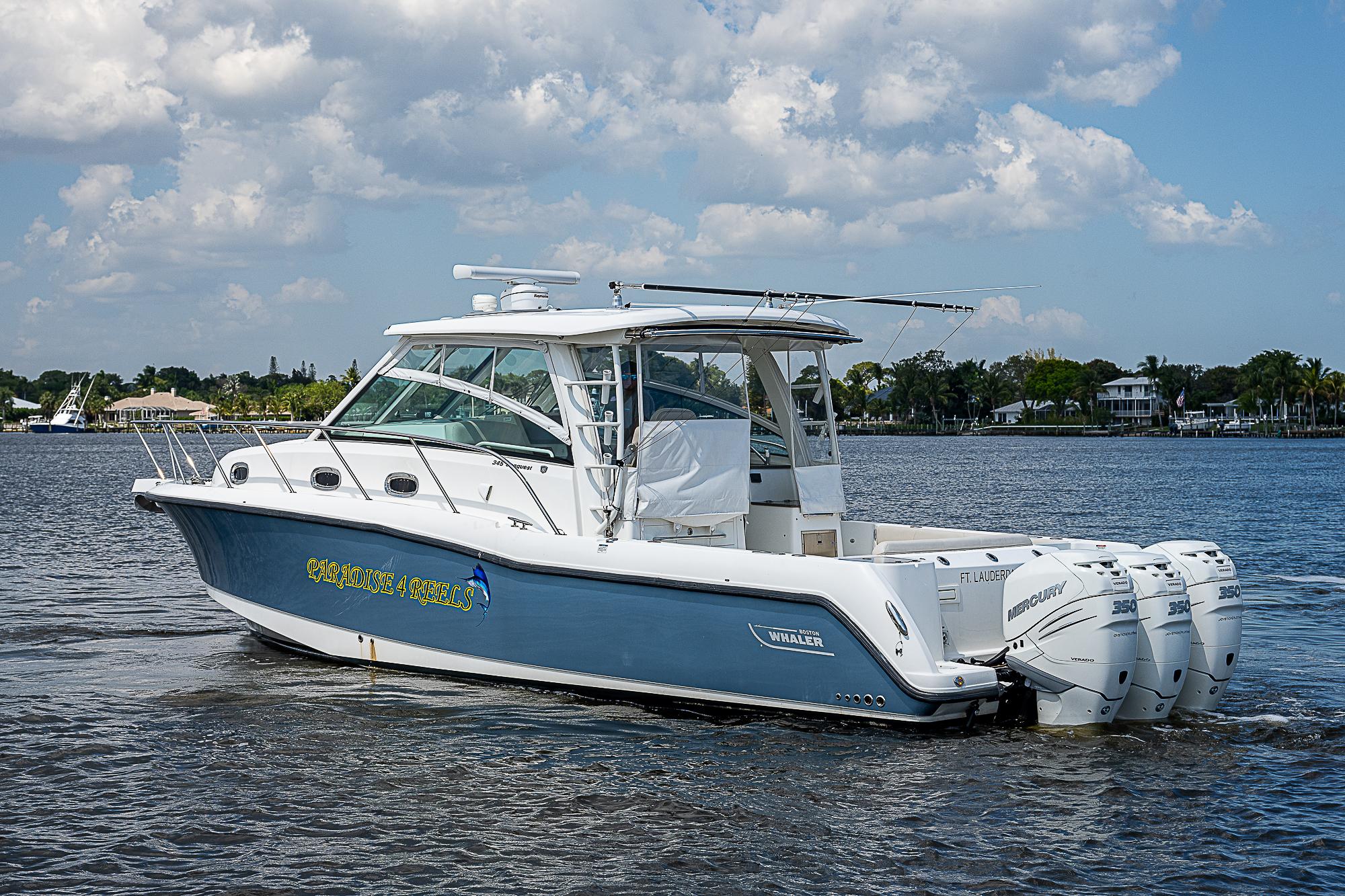 Boston Whaler 345 Paradise 4 Reels-Aft Profile