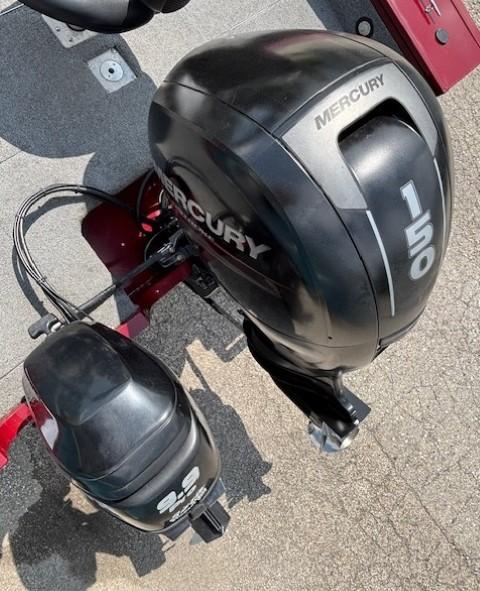 2015 Tracker Targa V-18 Combo with Mercury 150 and 2.5 outboard motors.