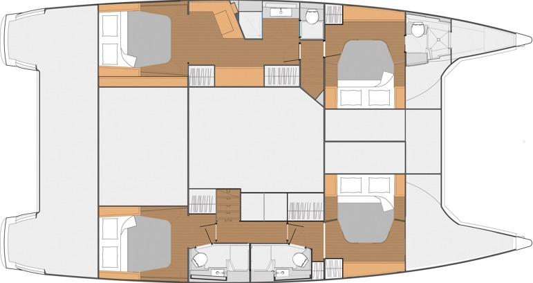 Manufacturer Provided Image: Fountaine Pajot SABA 50 Maestro Version Layout Plan