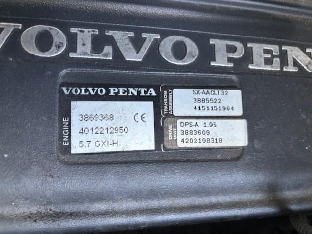 Volvo Penta engine label on 2007 Chaparral Sunesta 274, model 5.7 GXI-H.