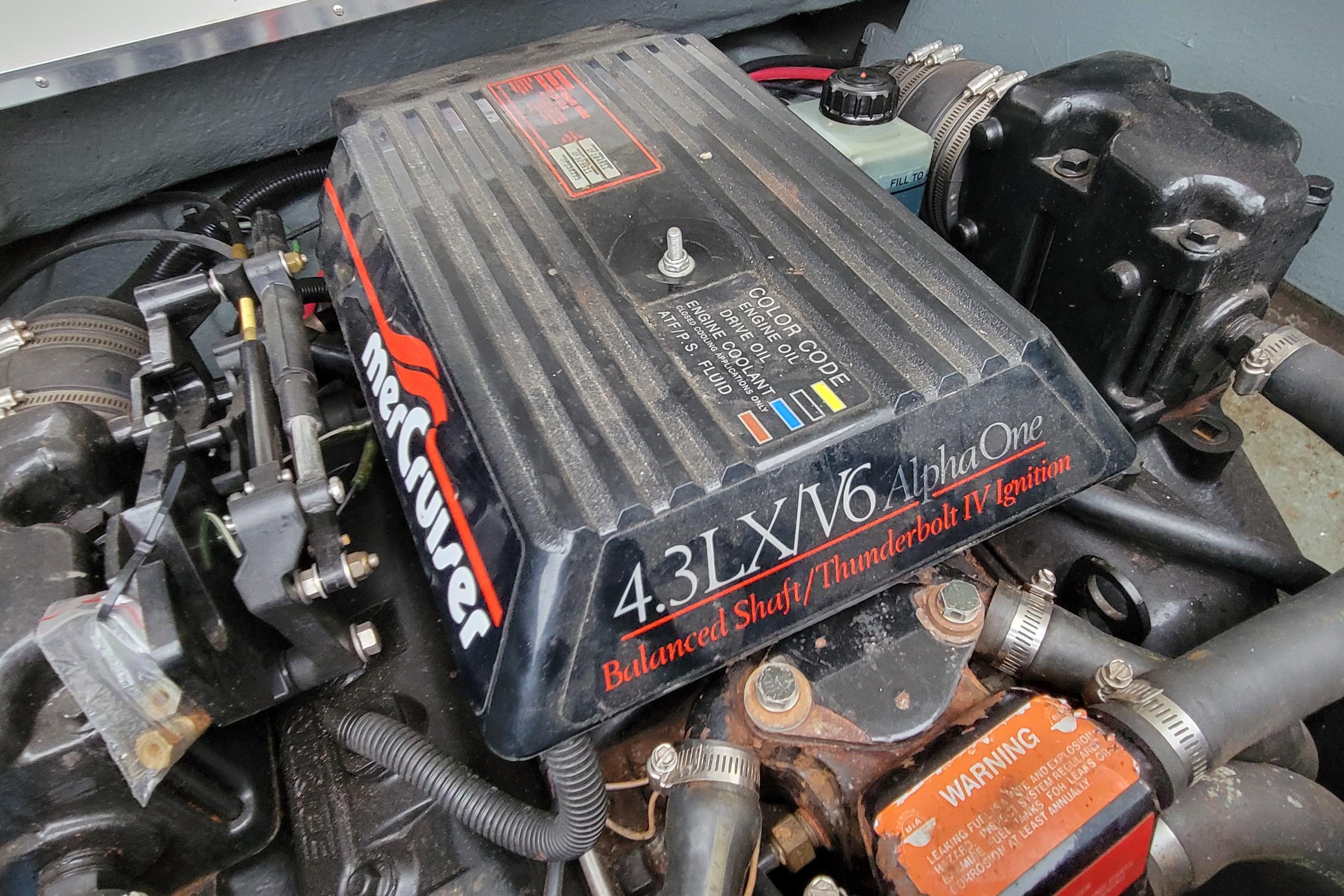 MerCruiser 4.3LX V6 engine in a 1994 Sea Ray 180 Bow Rider boat.