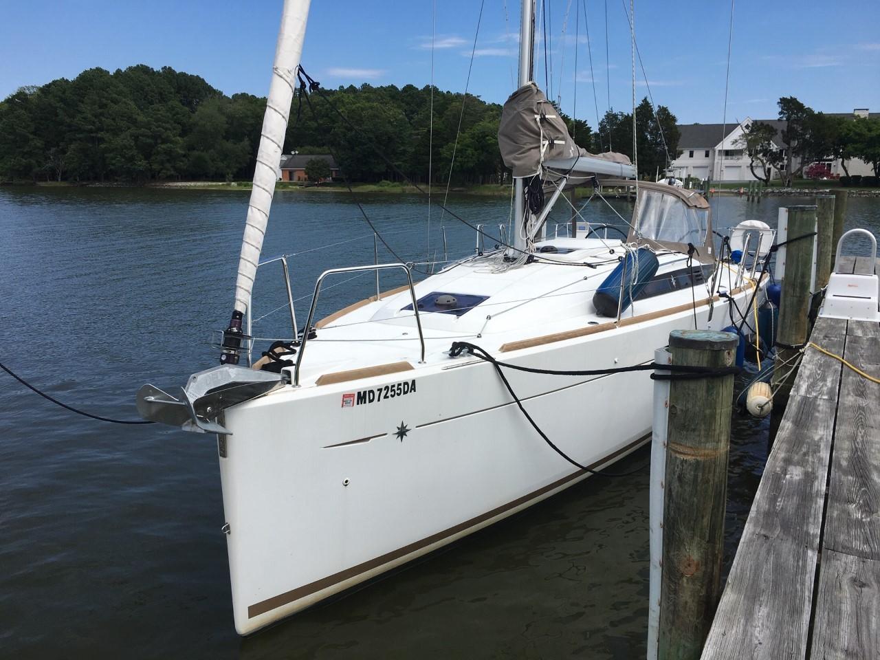 At her dock