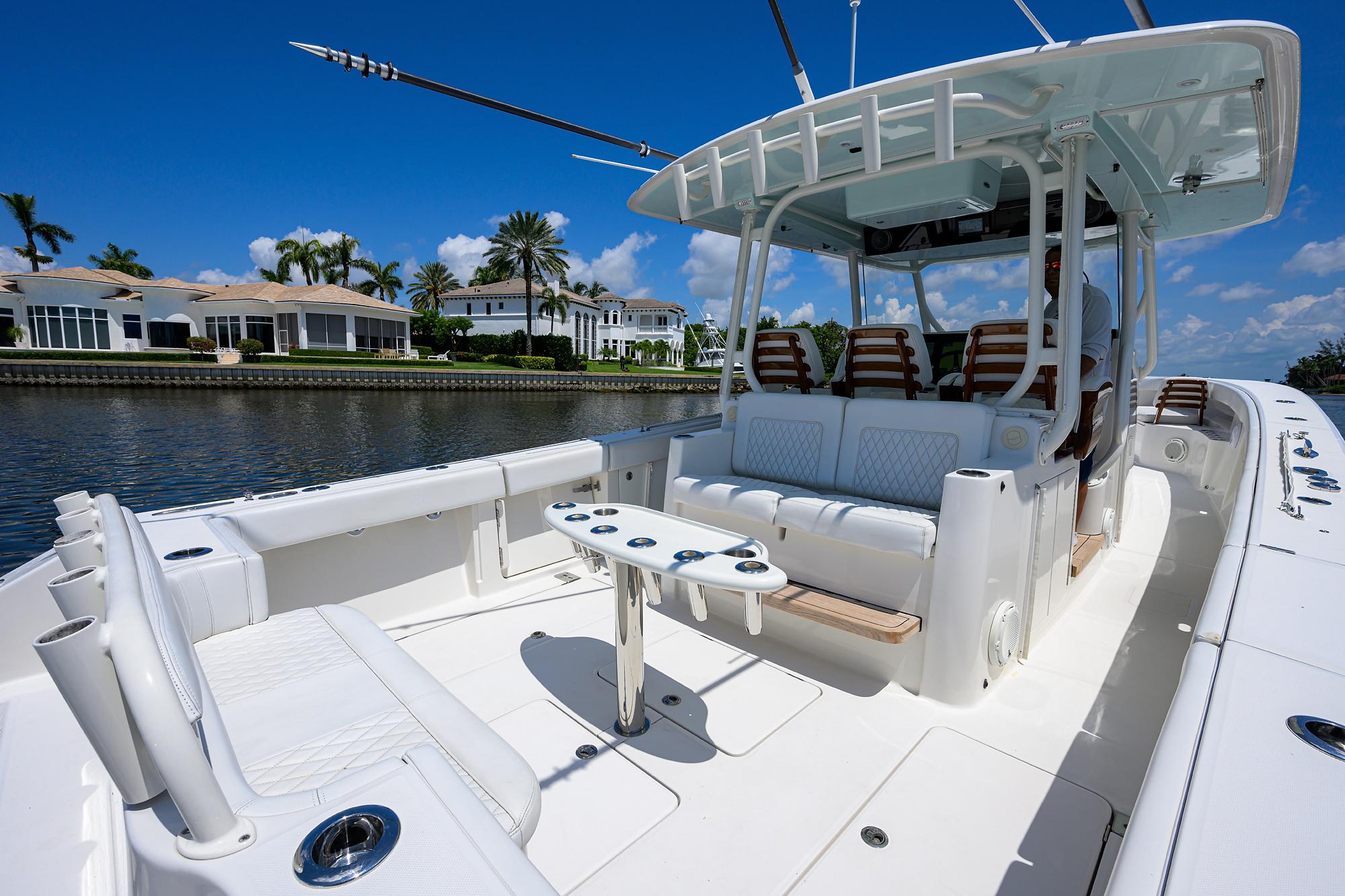 43 Jupiter 2019 Yacht Photos Pics Jupiter 43 No Name - Deck with Rocket Launcher, and Aft Seating