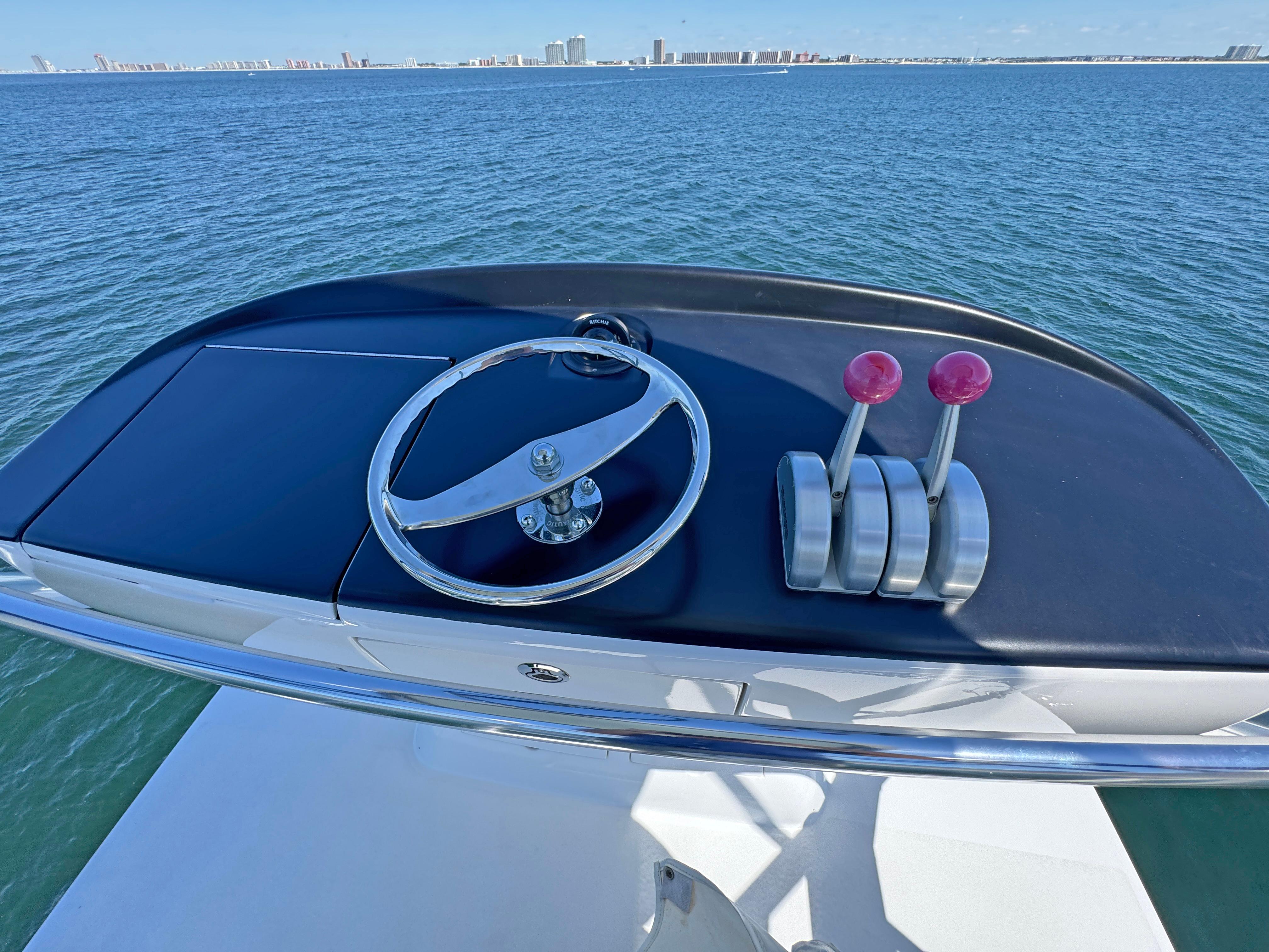 Jim Smith-65 Convertible 2000-PIER PRESSURE SC-US-Helm of 2000 Jim Smith 65 Convertible yacht with ocean view.-9833594 | Thumbnail