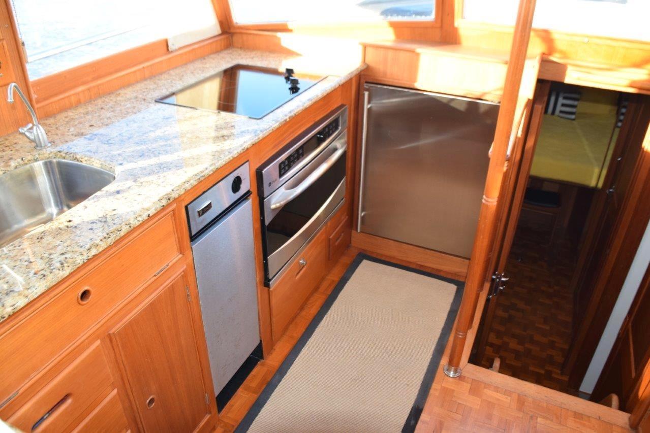 Galley with granite countertops