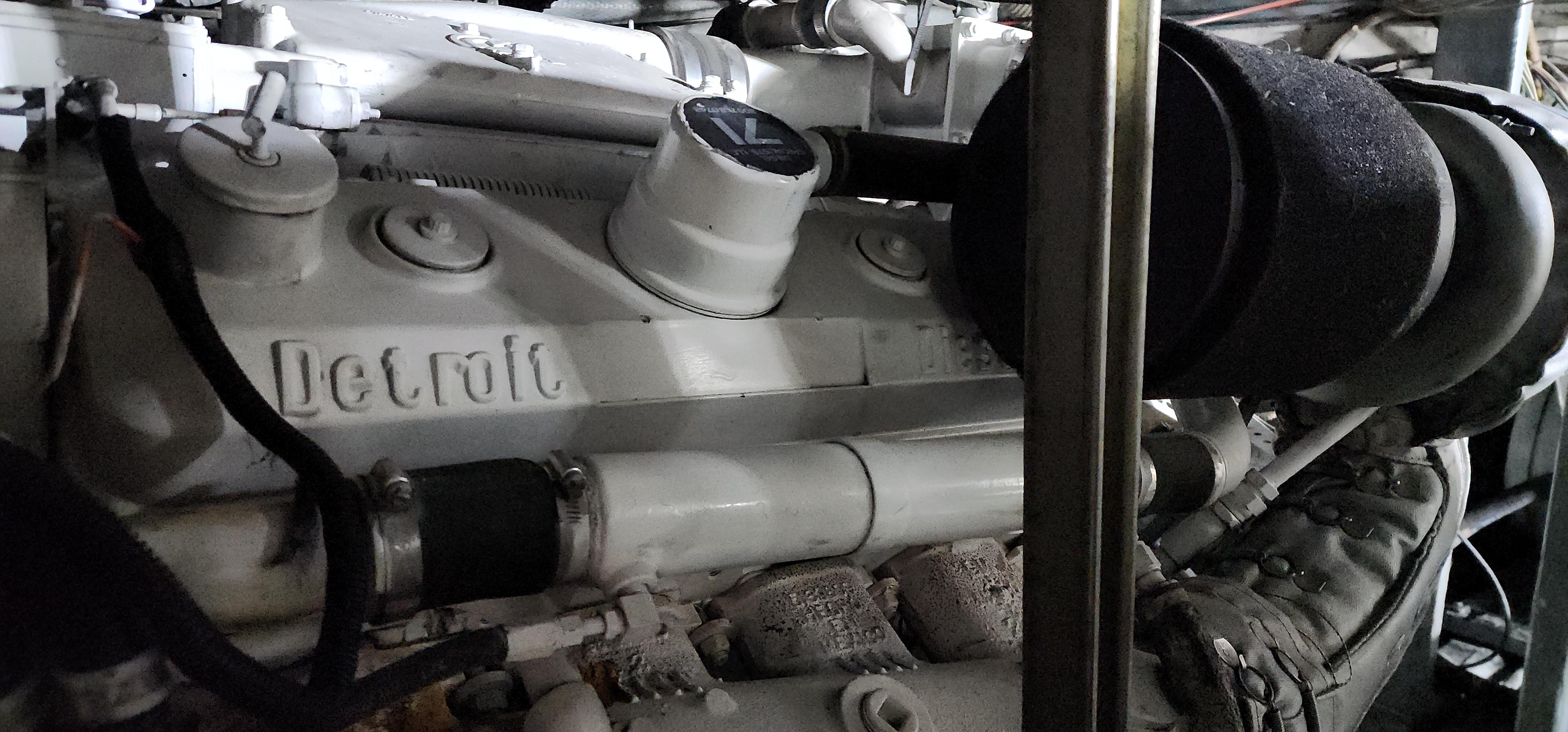 1978 Hatteras Sportfish engine, featuring a Detroit Diesel component.