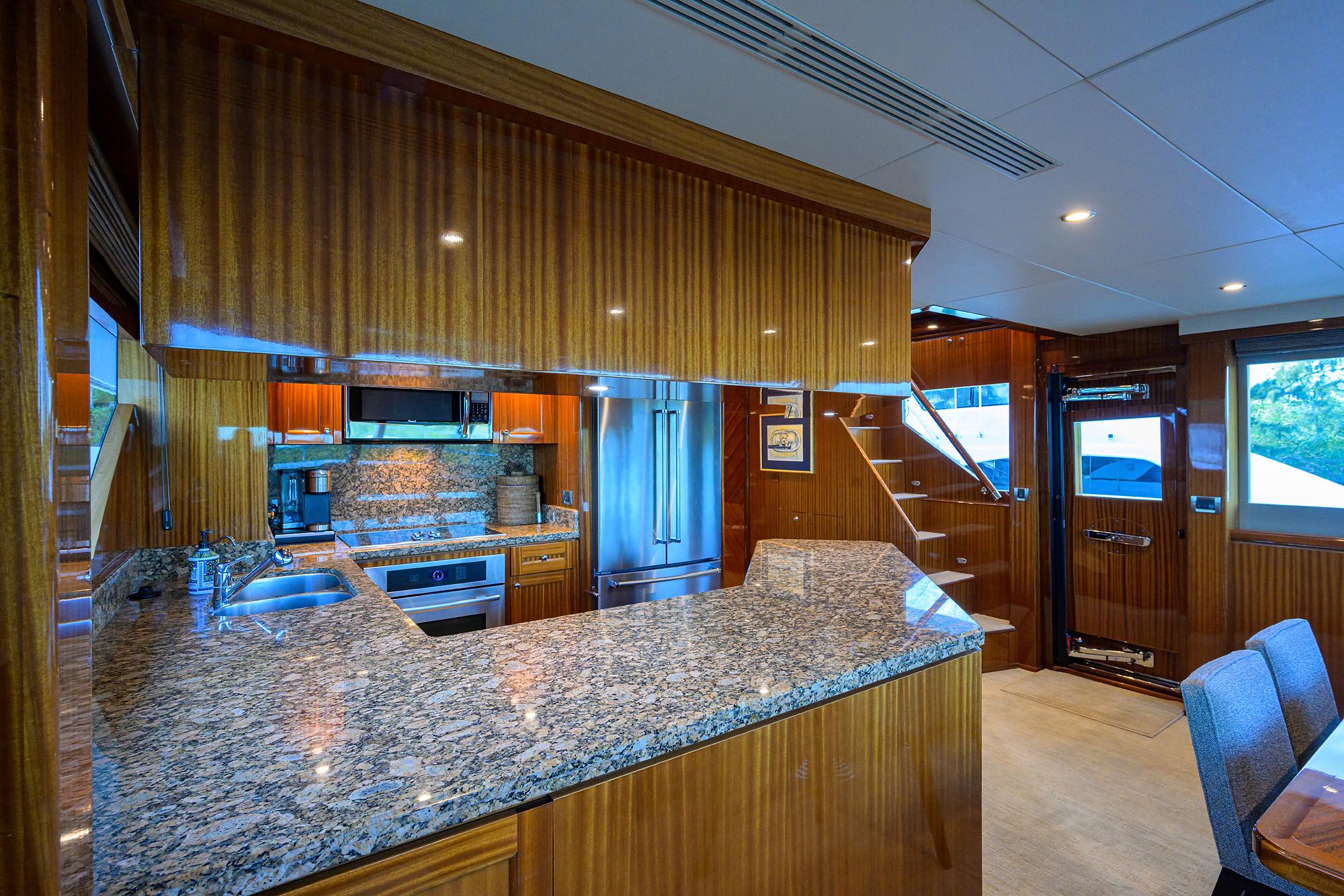 Ocean Alexander 78 JANE E -  Galley Counters & Overhead Cabinets