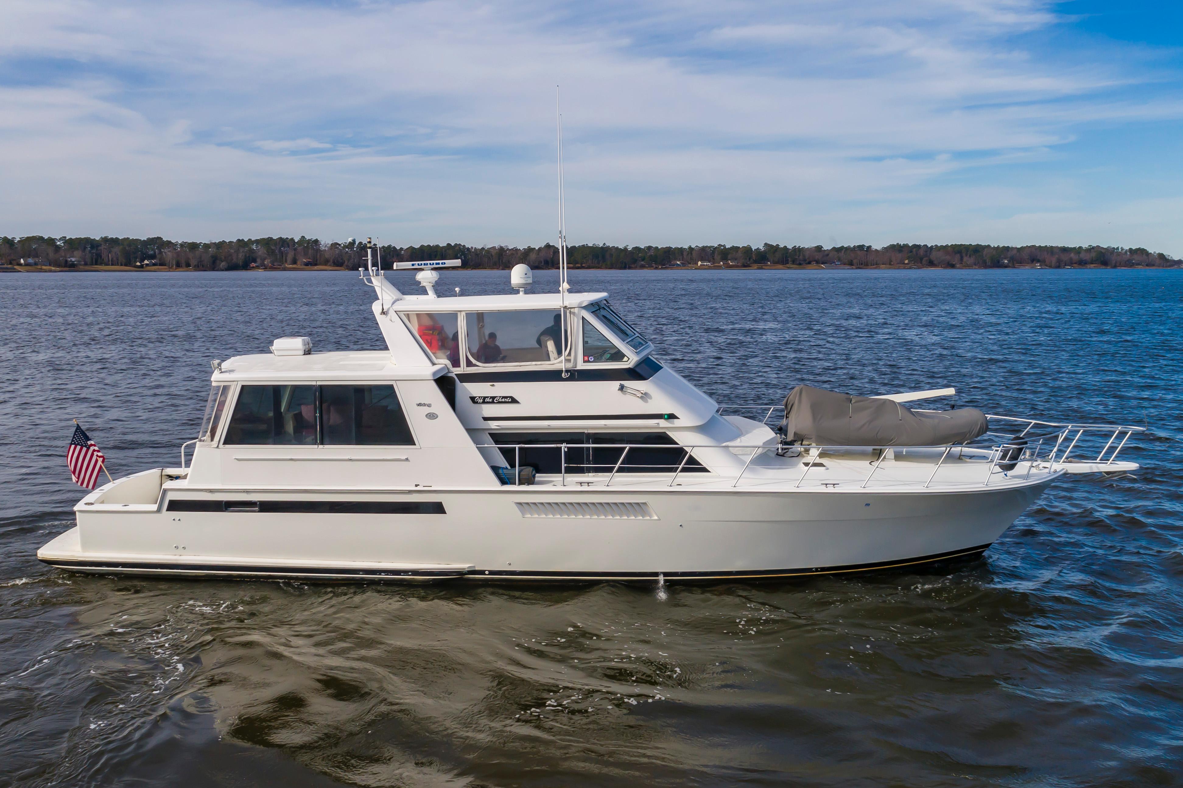 Viking 60 Off The Charts - Exterior starboard profile on water
