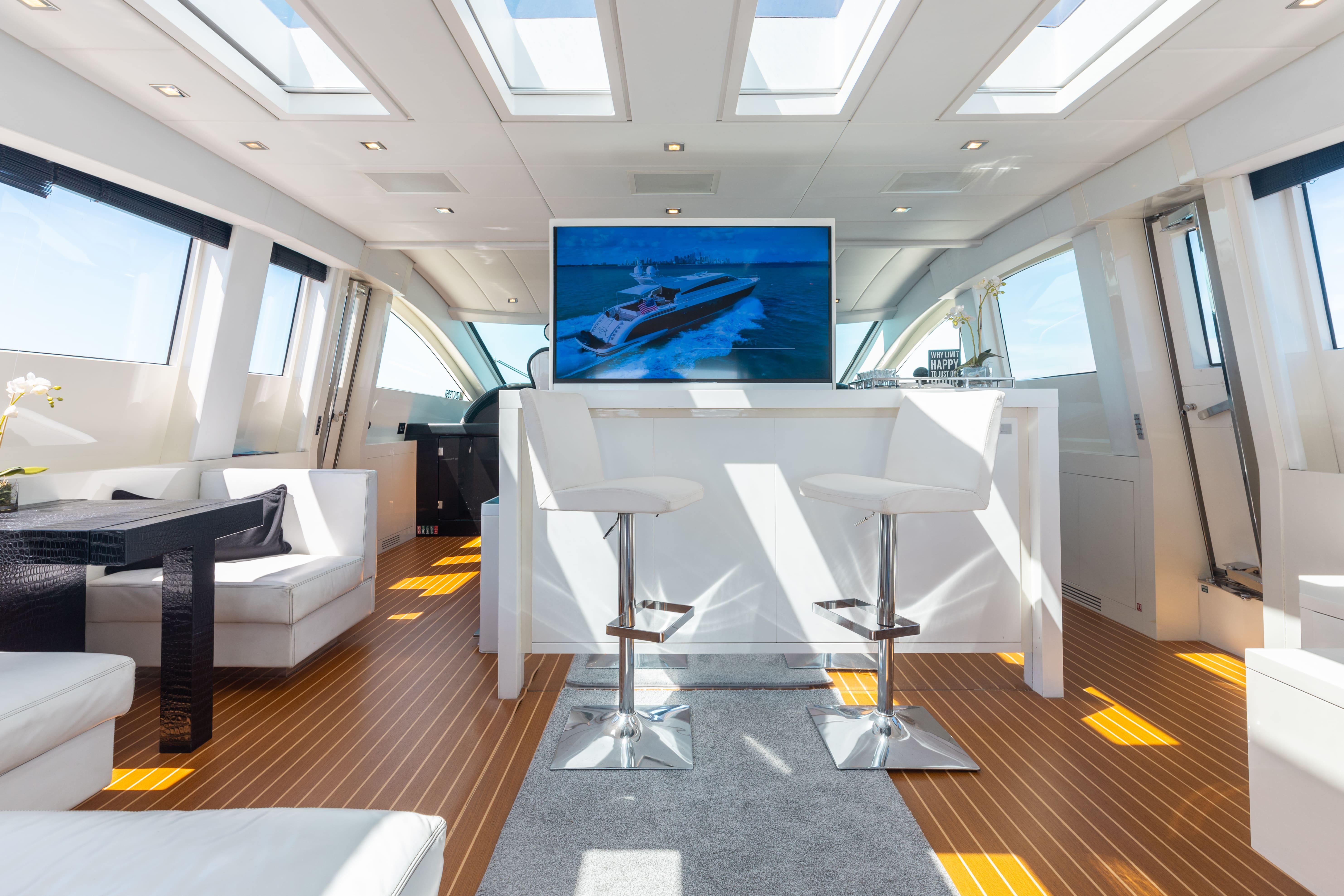 Leopard-Cantiere Navale Arno SpA 2007-VENTURE FL-US-Luxurious 2007 Leopard yacht interior with modern decor and skylights.-9232651 | Thumbnail