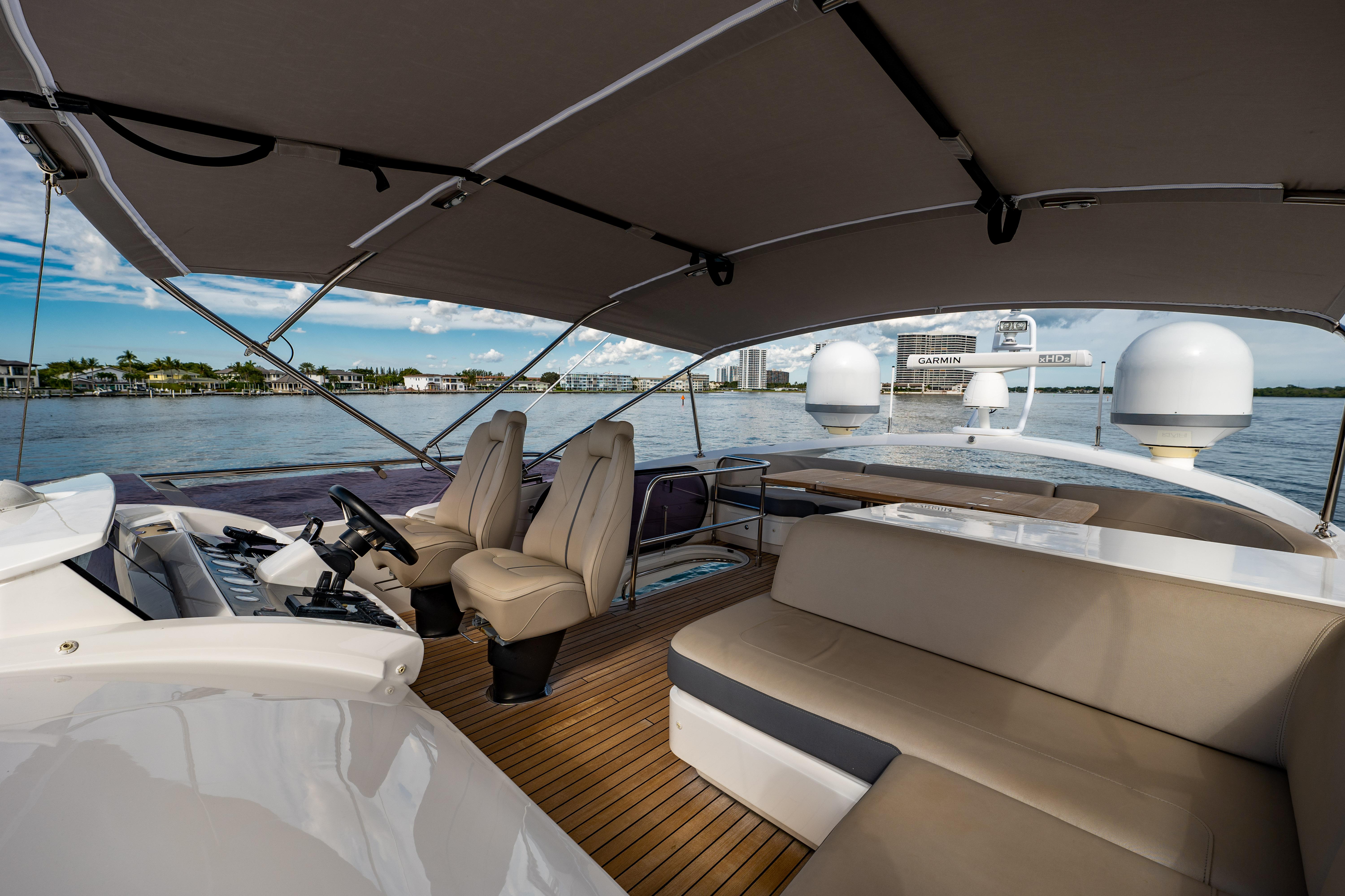Princess S65 - Exterior helm photo on water