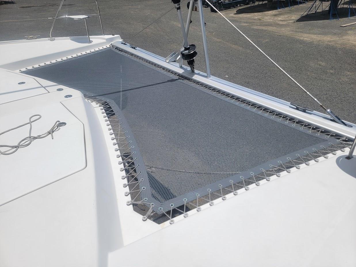 Leopard-44 2015-Kitten Caboodle SC-US-Trampoline net on a 2015 Leopard 44 catamaran deck.-9762818 | Thumbnail