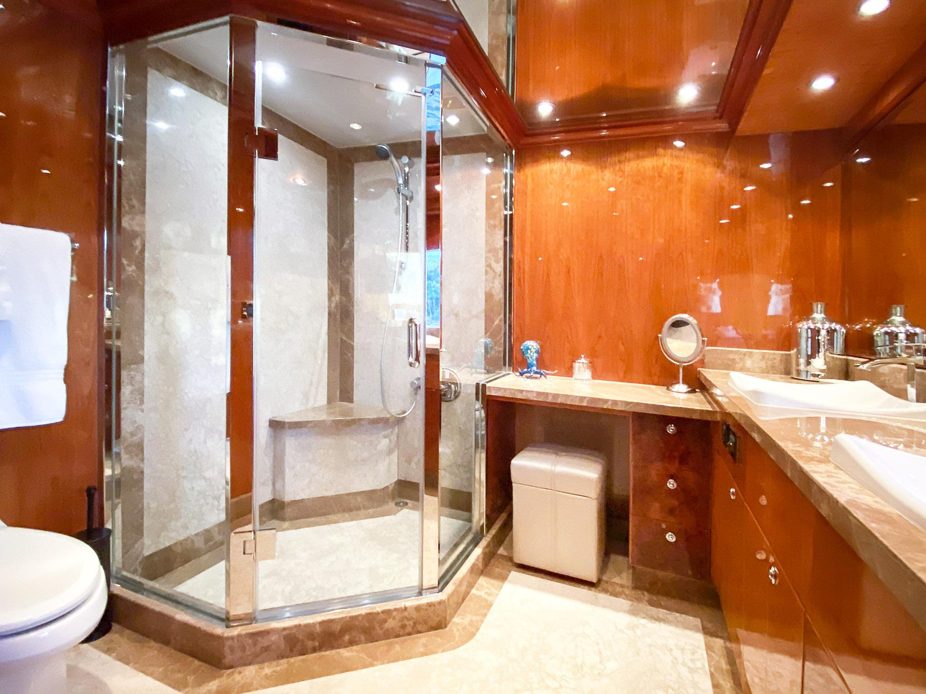 On Deck Master Stateroom Shower and Head