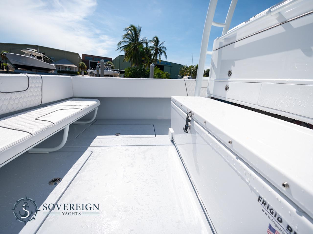Contender-44 CB 2024-JDJ4C023C324 FL-US-2024 Contender 44 CB boat deck with seating and storage, Sovereign Yachts.-8992982 | Thumbnail