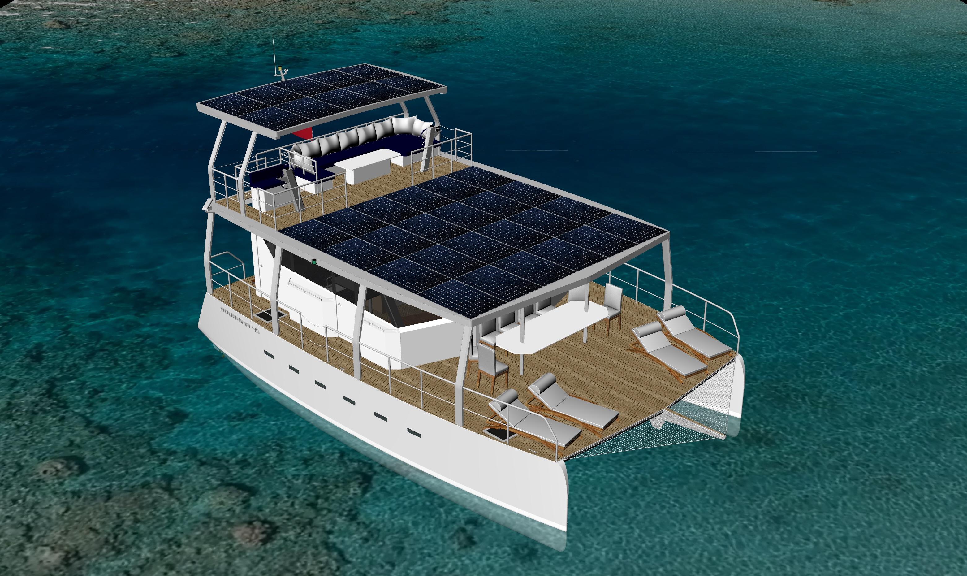 used solar powered catamaran for sale