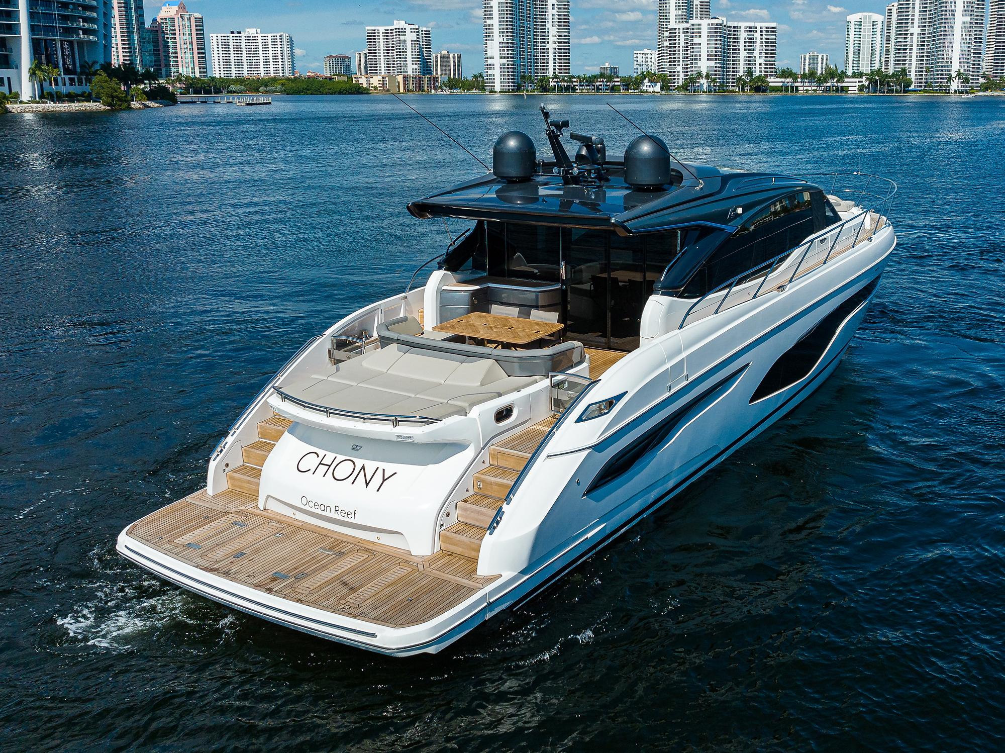 Princess 65 CHONY - Starboard Aft Aerial Profile