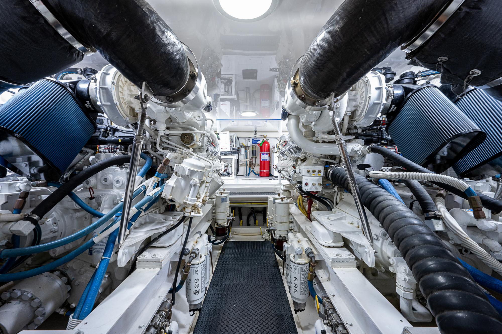 Viking 54 Off Ice-Engine Room