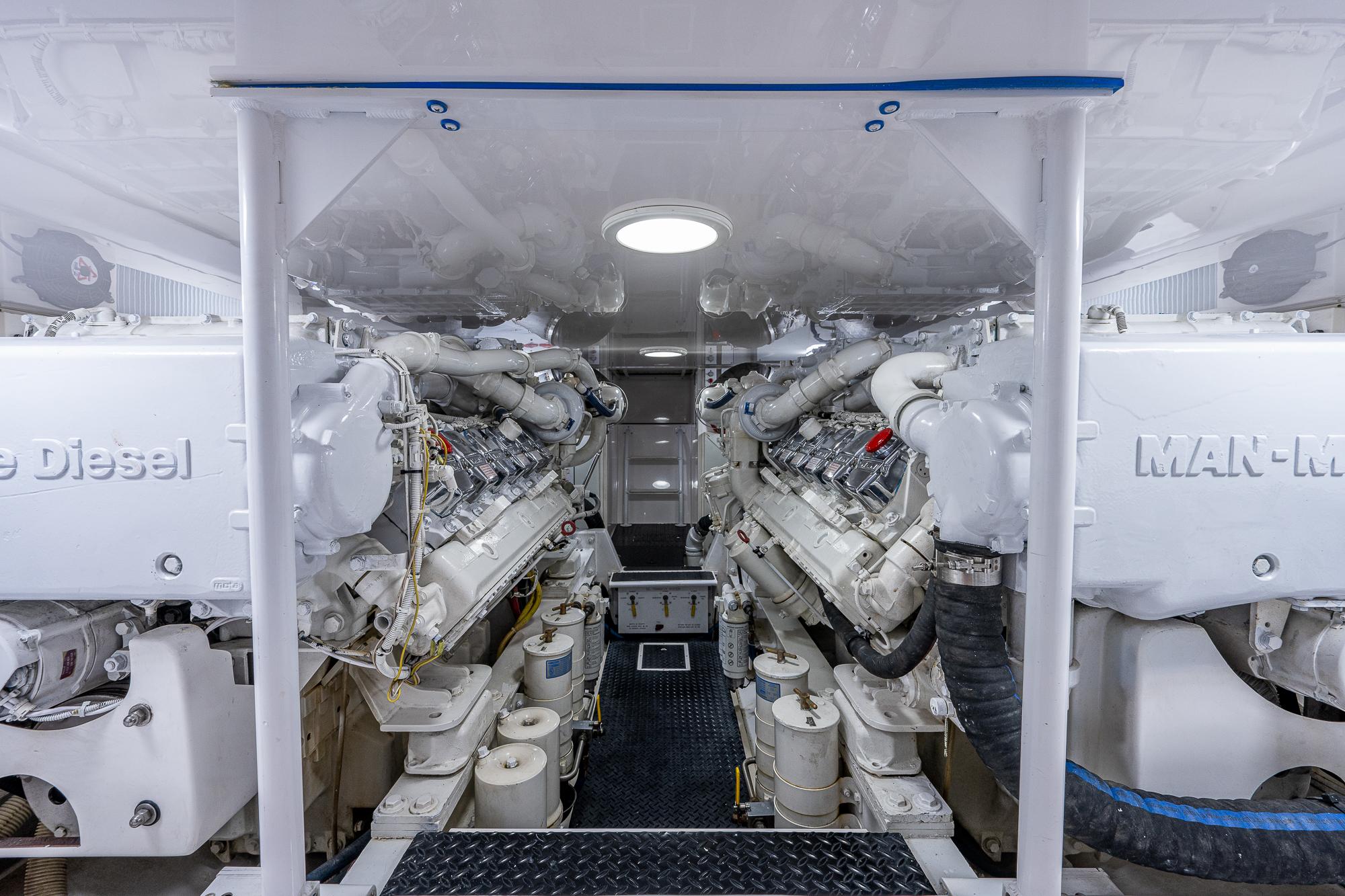 Viking 54 Off Ice-Engine Room