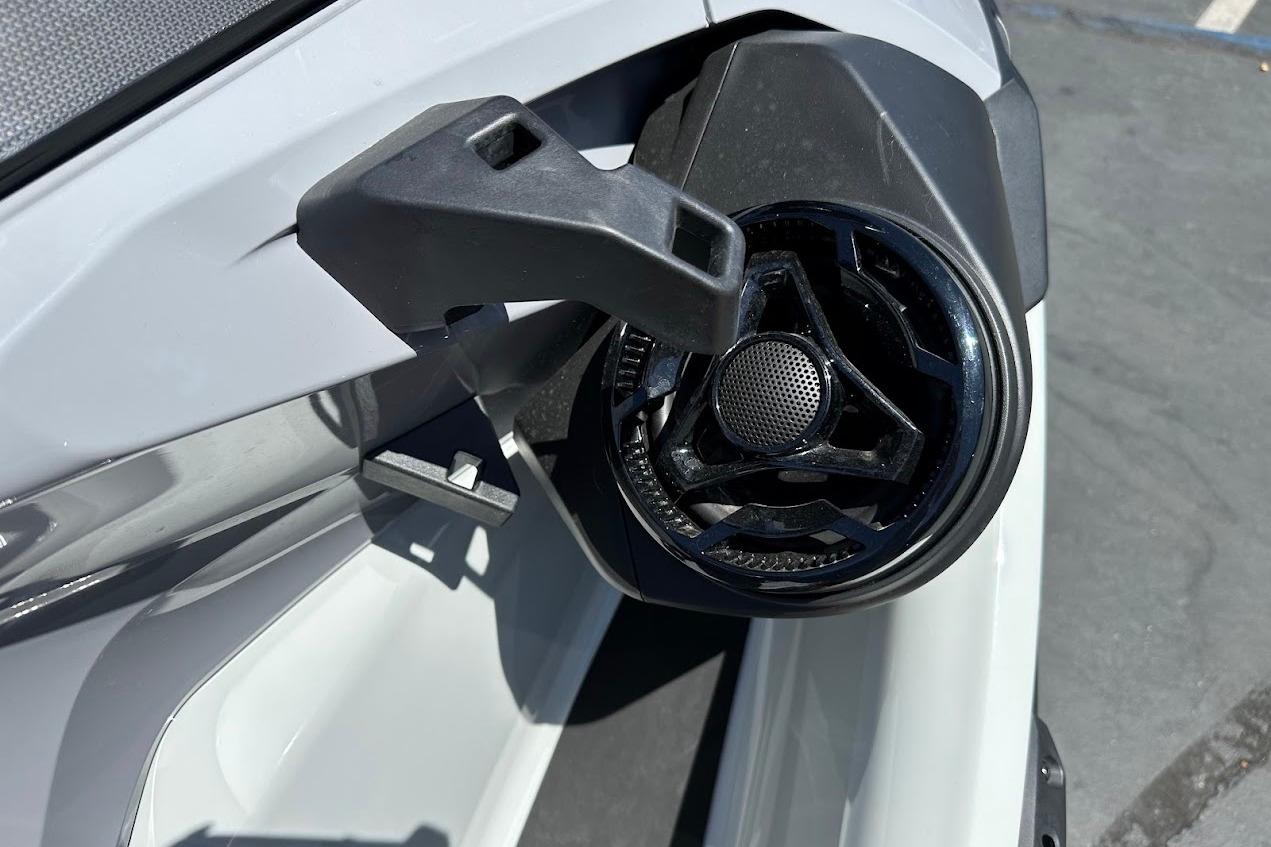 2023 Sea-Doo Fish Pro Trophy speaker detail in close-up view.