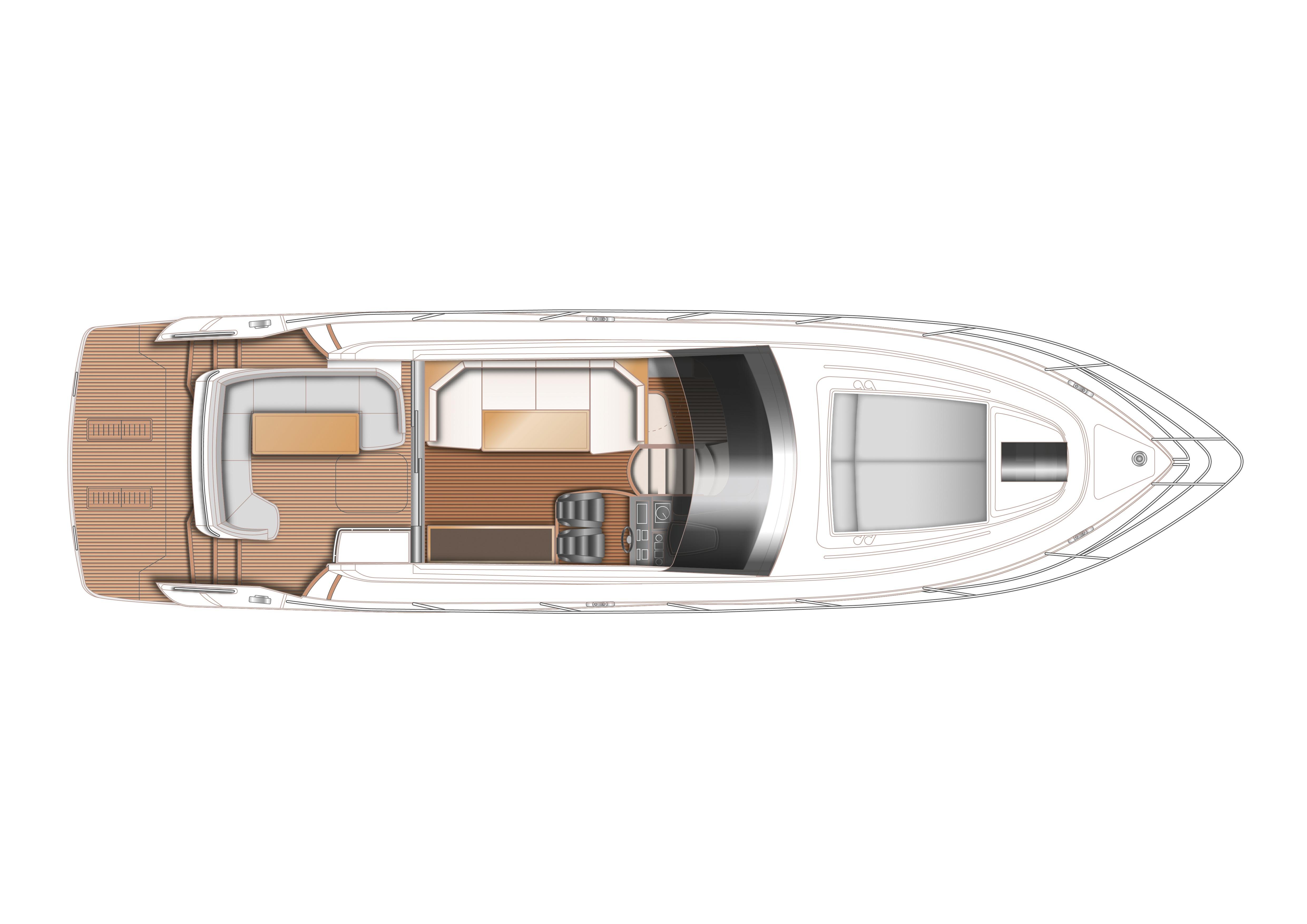 Manufacturer Provided Image: Princess V48 Upper Deck Layout Plan