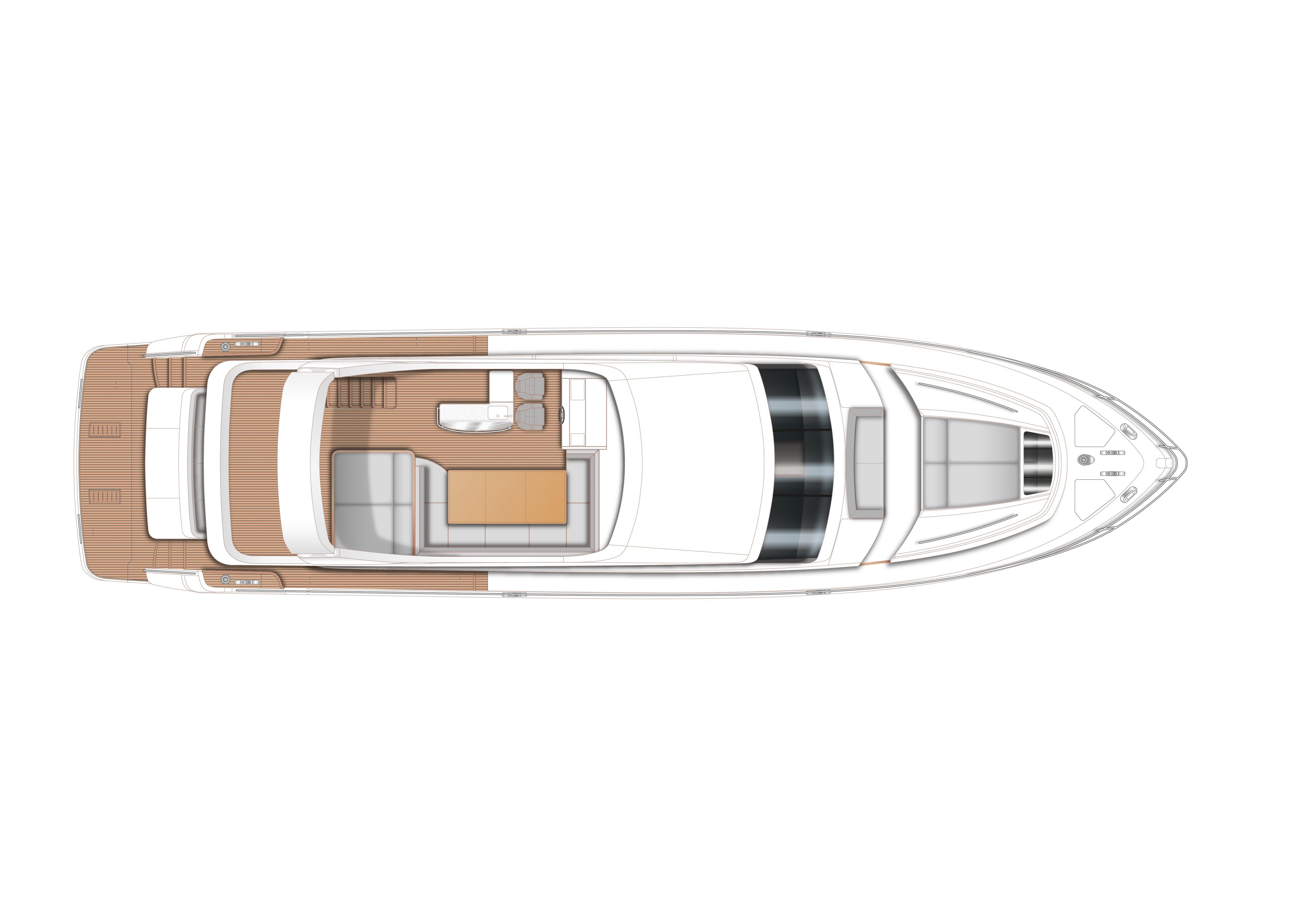 Manufacturer Provided Image: Princess Flybridge 72 Motor Yacht Flybridge Layout Plan