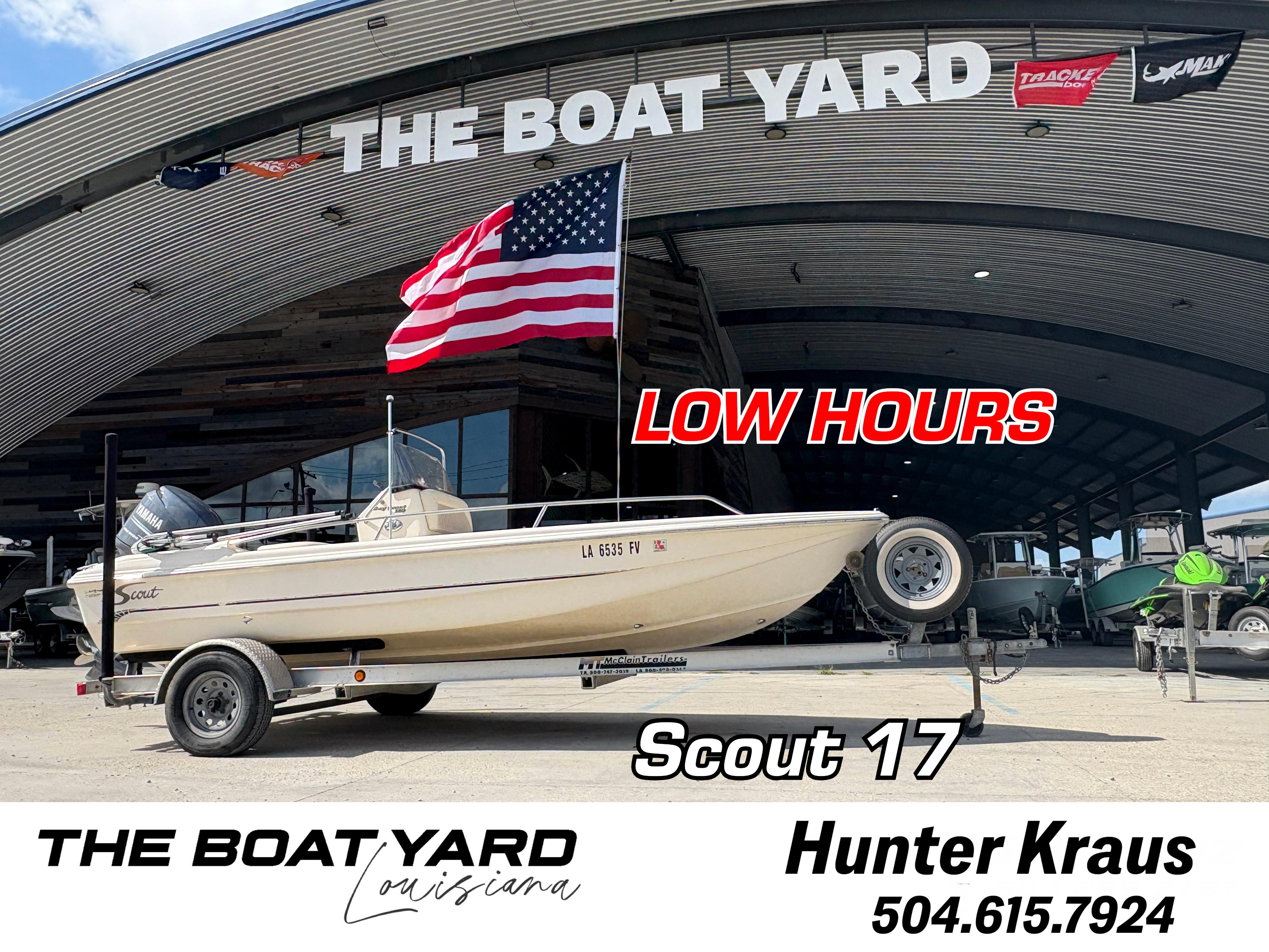 Scout 17 boat for sale at The Boat Yard, Louisiana, with low hours.