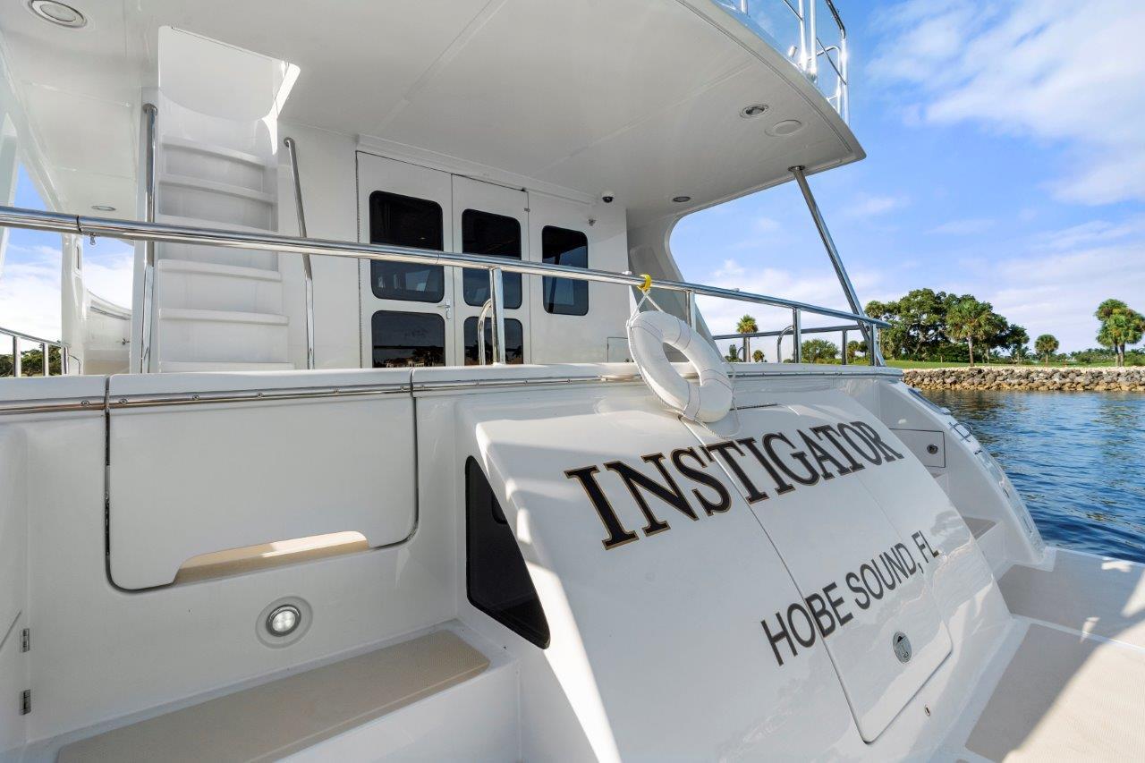 Instigator Yacht Photos Pics Marlow 49 Instigator - Transom