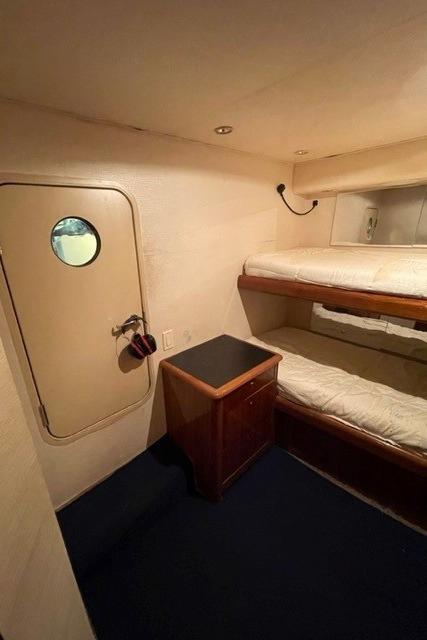 Viking 74 6C - Crew Bunk Stateroom & Engine Room Access