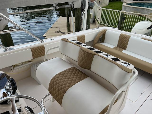 Intrepid 366 Center Console-New upholstery