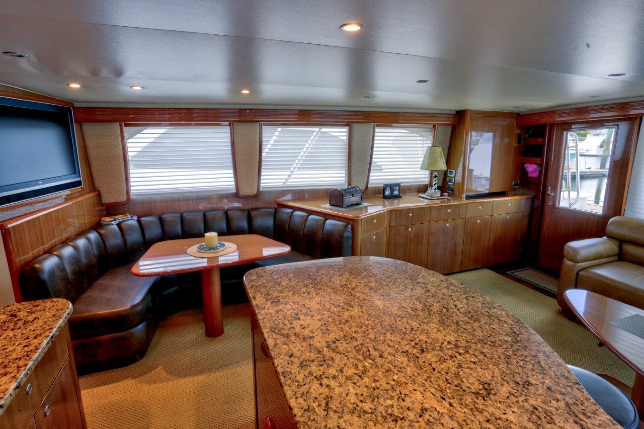 Viking 64 Double Play IV-Dinette and Galley