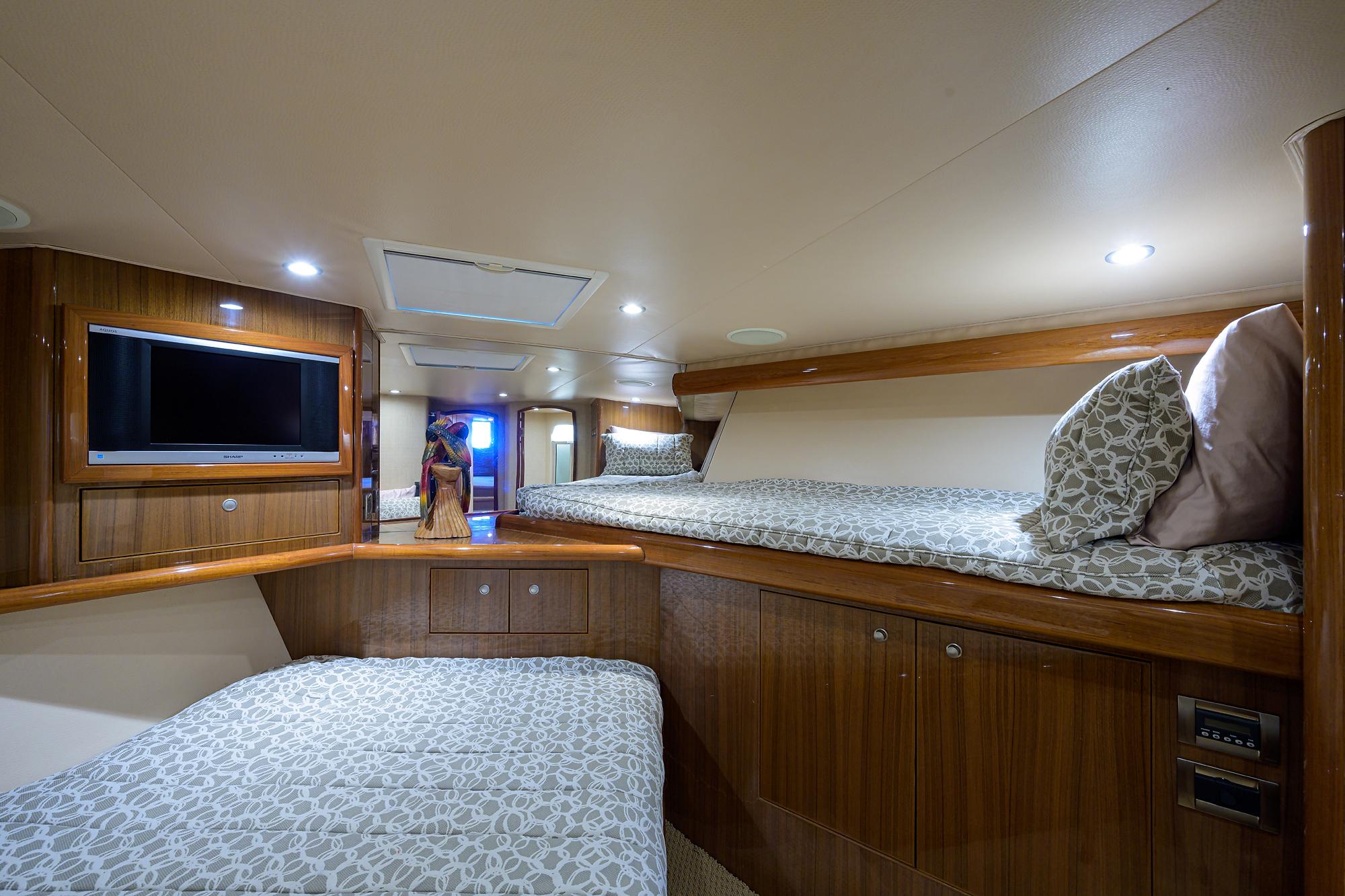 Viking 64 Double Play IV - Forward Stateroom, Double Berth to Port, Single Berth to Starboard