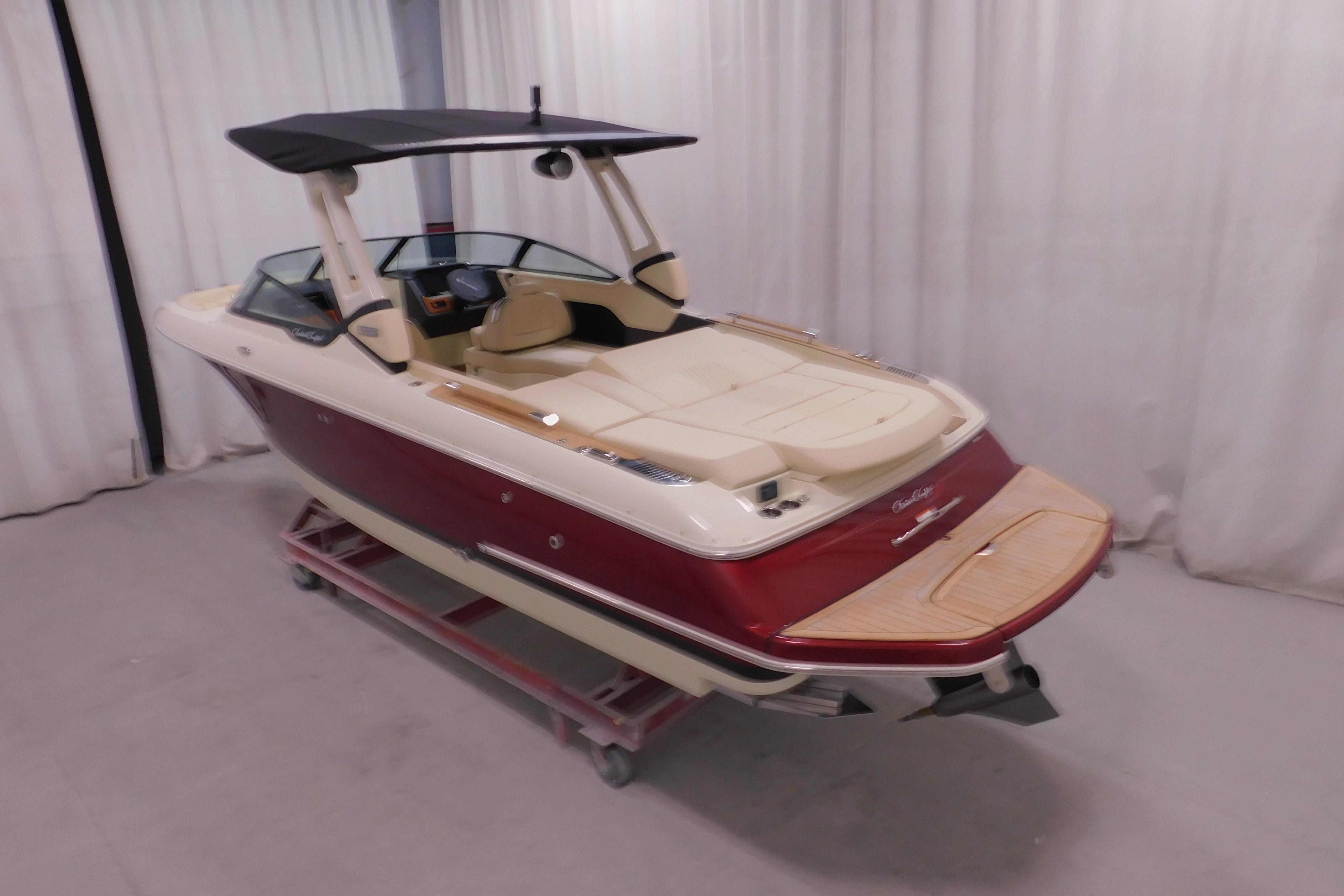 2026 Chris-Craft Sportster 28 boat with sleek design and luxurious interior.