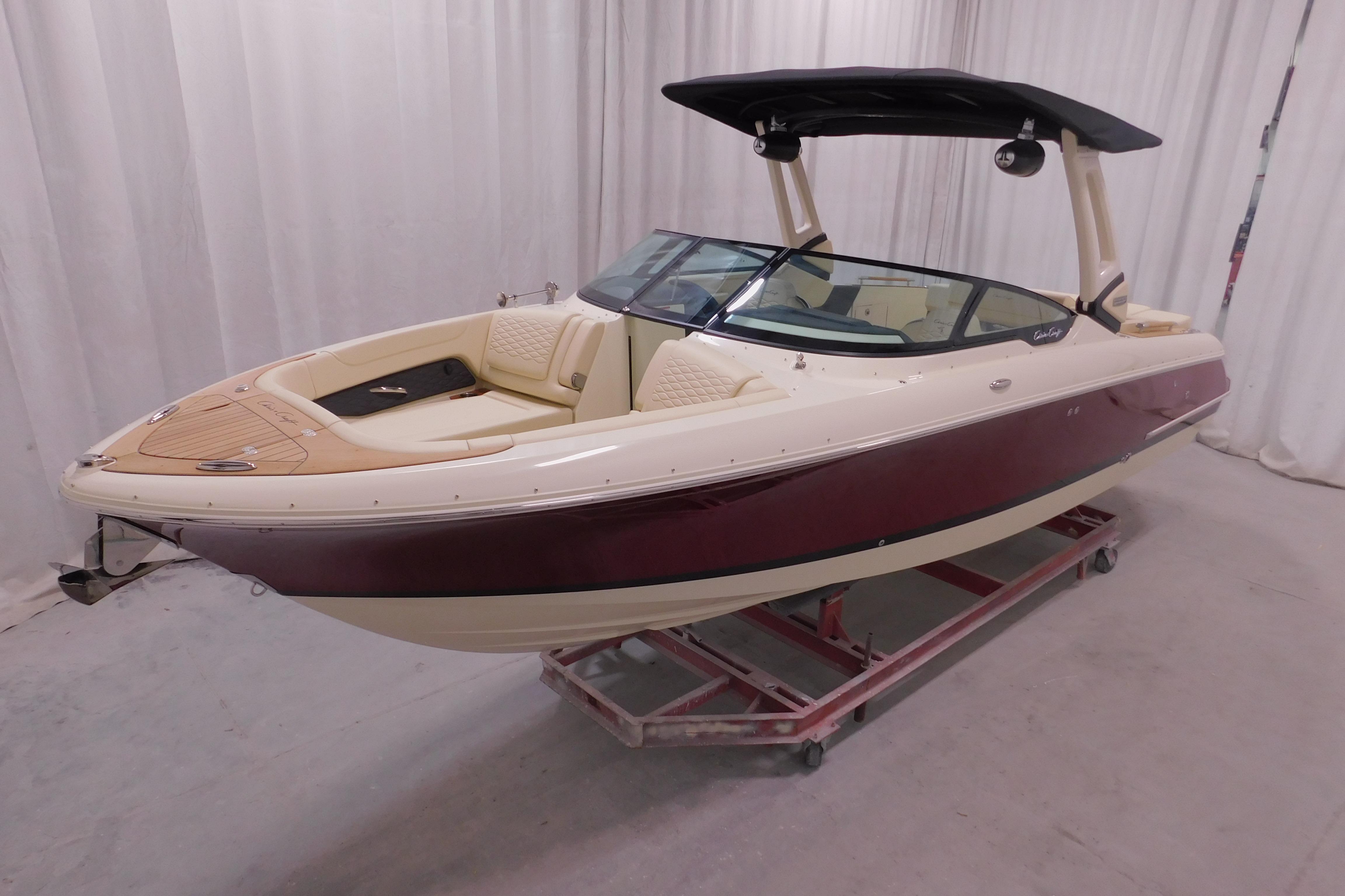 2026 Chris-Craft Sportster 28 boat with sleek design and luxurious interior.