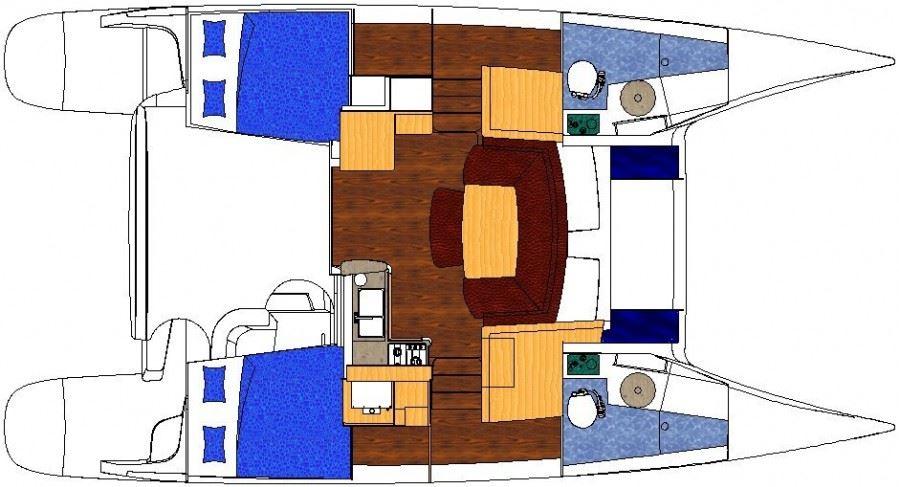 Manufacturer Provided Image: Fountaine Pajot Mahe 36 Evolution 2 Cabin Layout Plan