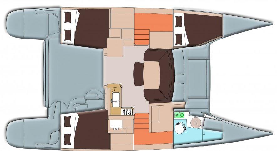 Manufacturer Provided Image: Fountaine Pajot Mahe 36 Evolution 3 Cabin Layout Plan