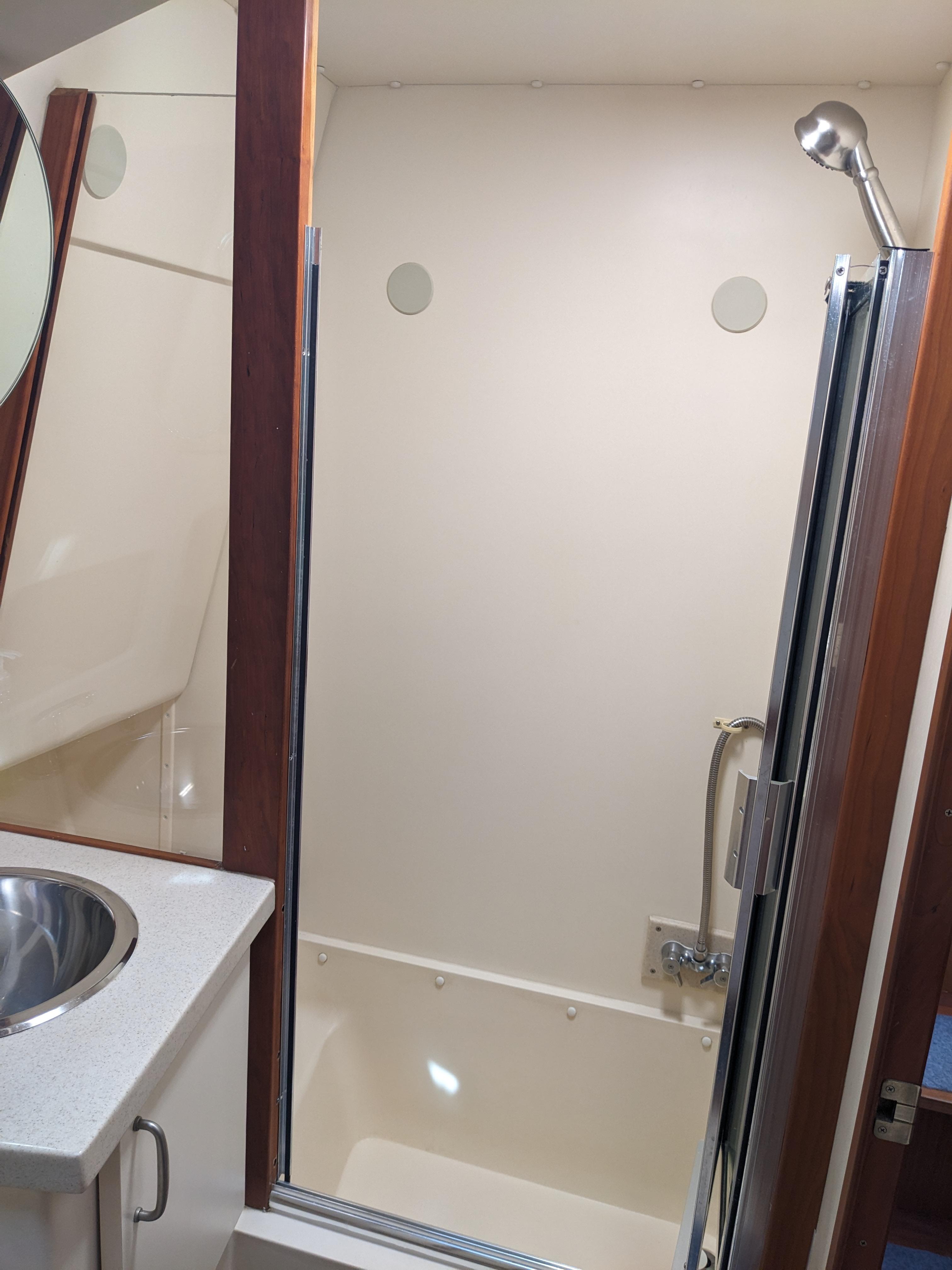 Blufin Yacht Photos Pics Shower Stall