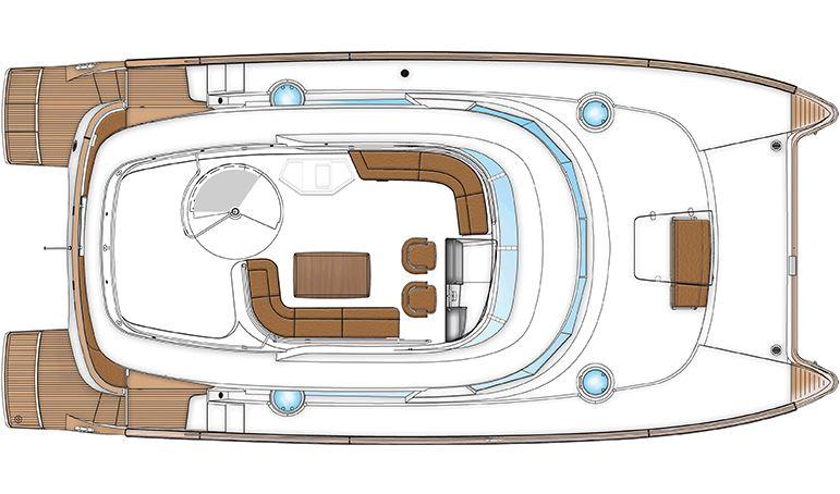 Manufacturer Provided Image: Fountaine Pajot Cumberland 47 LC Flybridge Layout Plan