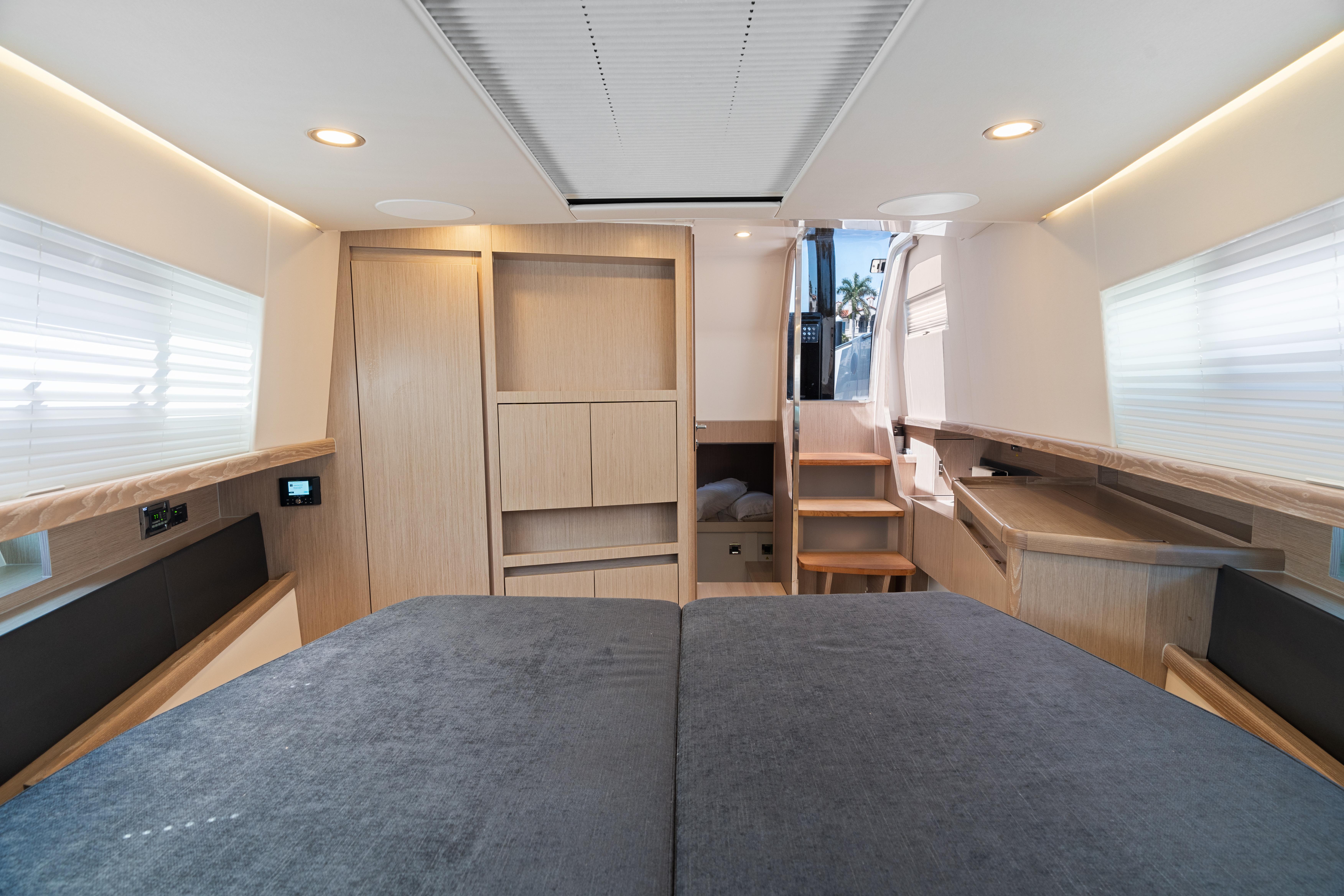 Fjord-44 Open 2022-HINJUICE FL-US-Luxurious interior of 2022 Fjord 44 Open yacht with modern design and cozy furnishings.-9860902 | Thumbnail