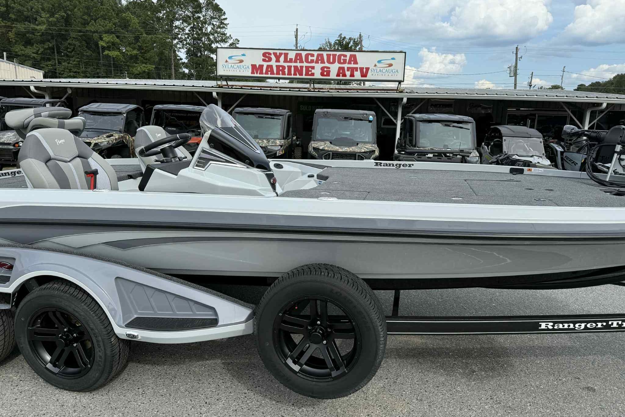 2026 Ranger Z521 boat at Sylacauga Marine & ATV dealership, featuring sleek design and modern features.
