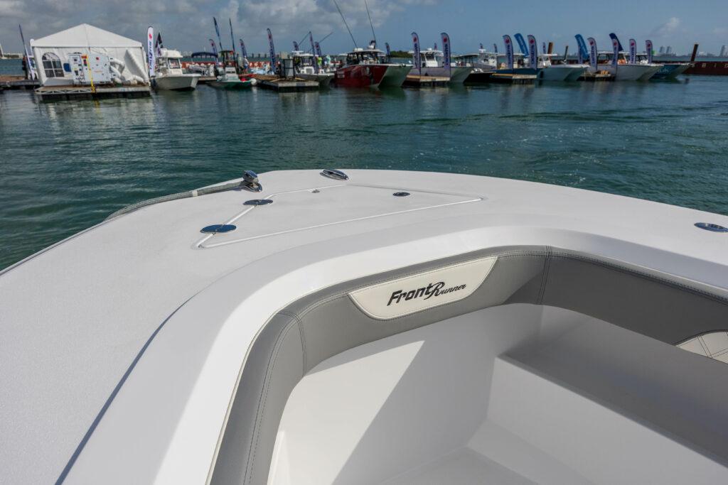 Front Runner-39 CC Custom 2026 -FL-US-2024 Front Runner 39 CC Custom boat at marina with other boats in background.-9053590 | Thumbnail